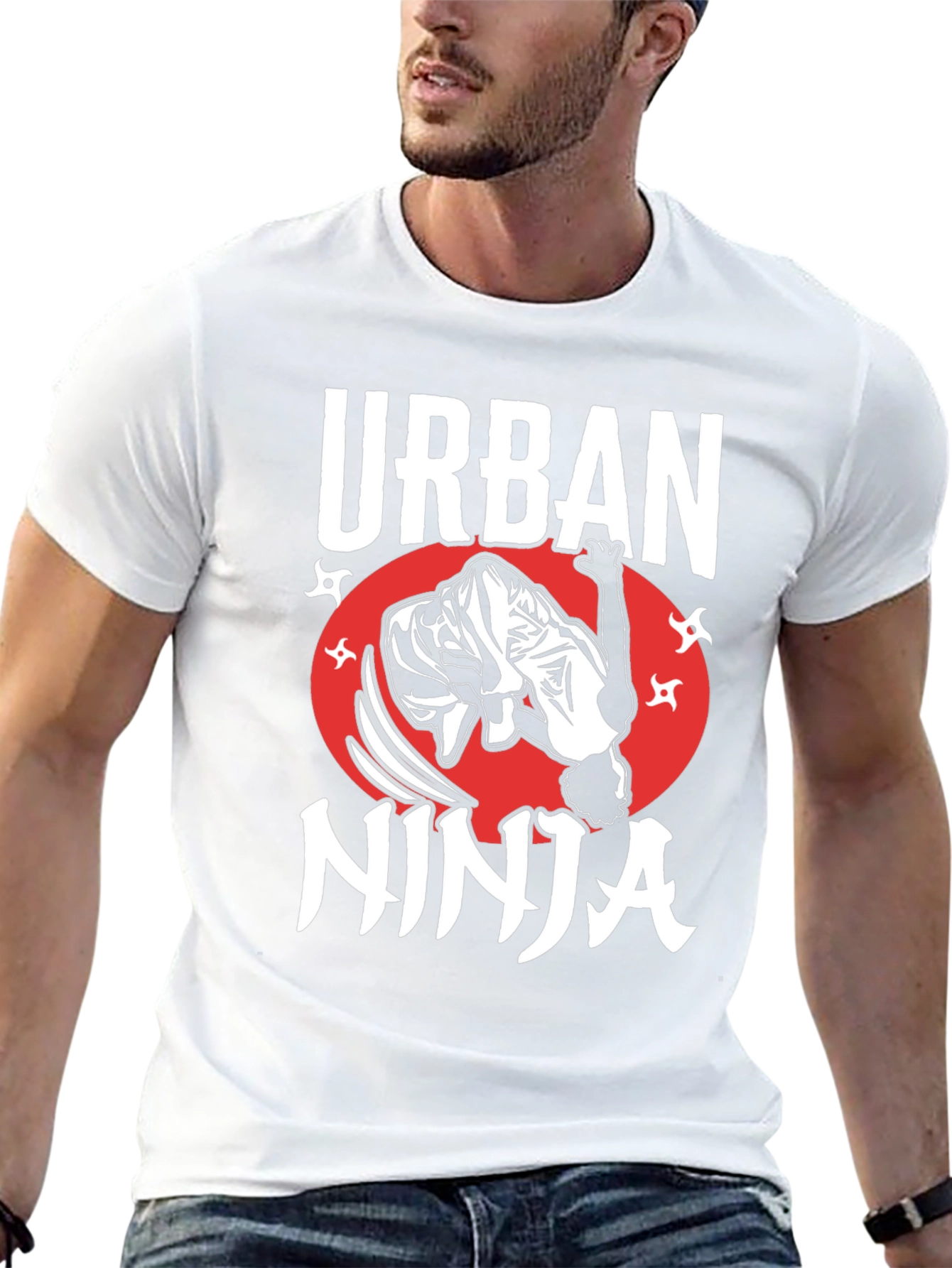 Black Urban Ninja Graphic Tee view 13