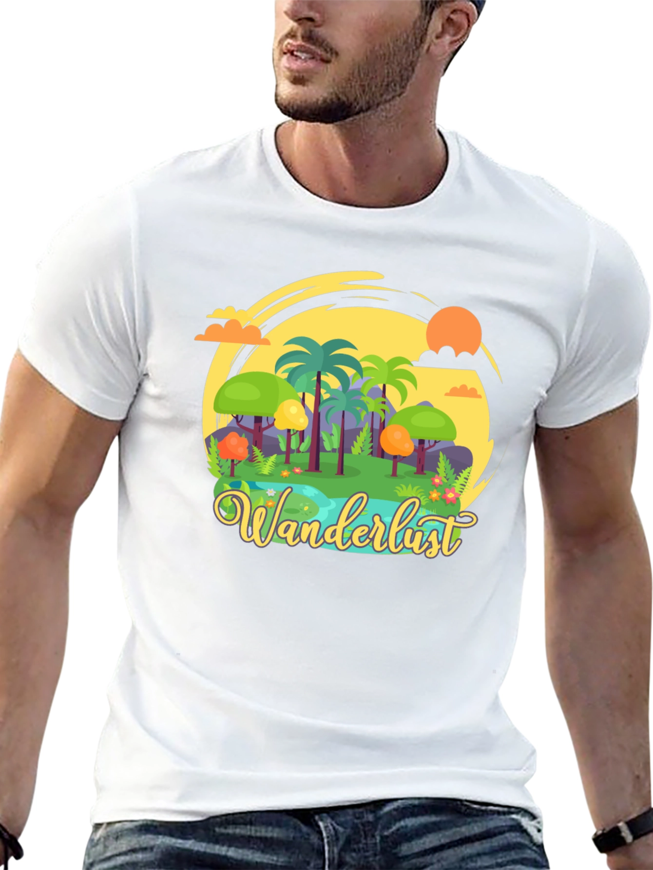 Black Wanderlust Graphic T-Shirt - Adventure Awaits! view 13