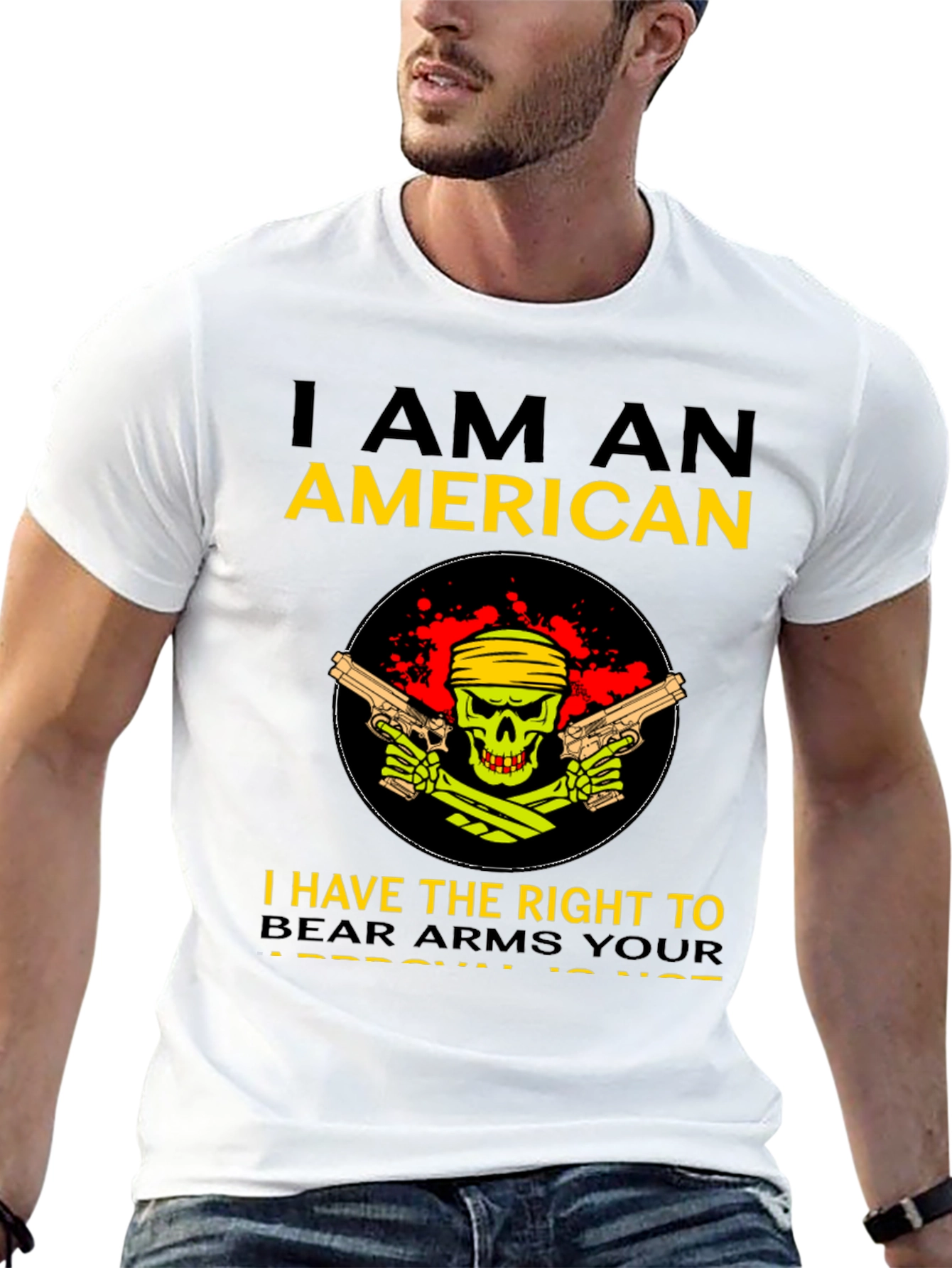 Black American Pride Graphic Tee - Right to Bear Arms view 13
