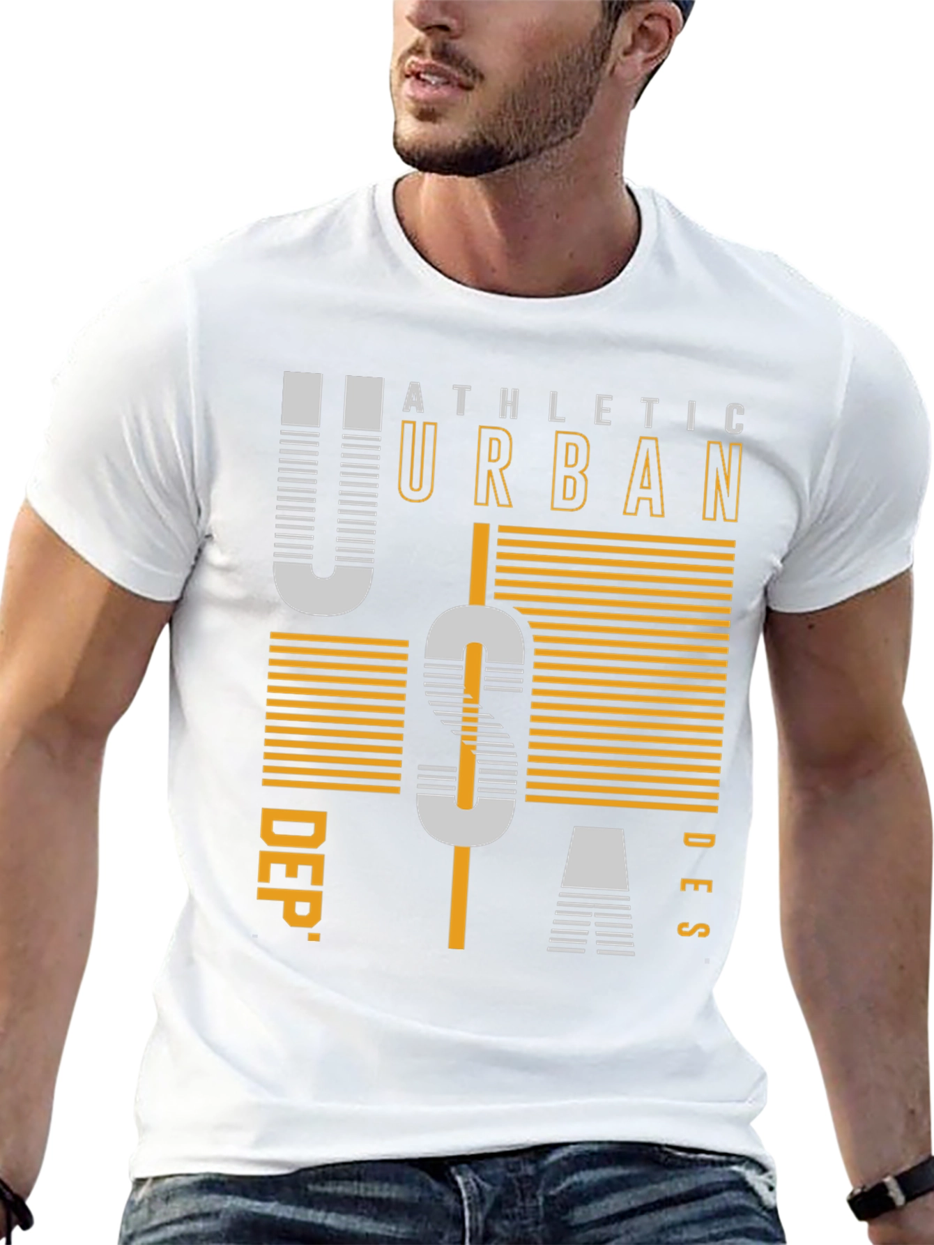 Black Athletic Urban USA Dept. T-Shirt view 13