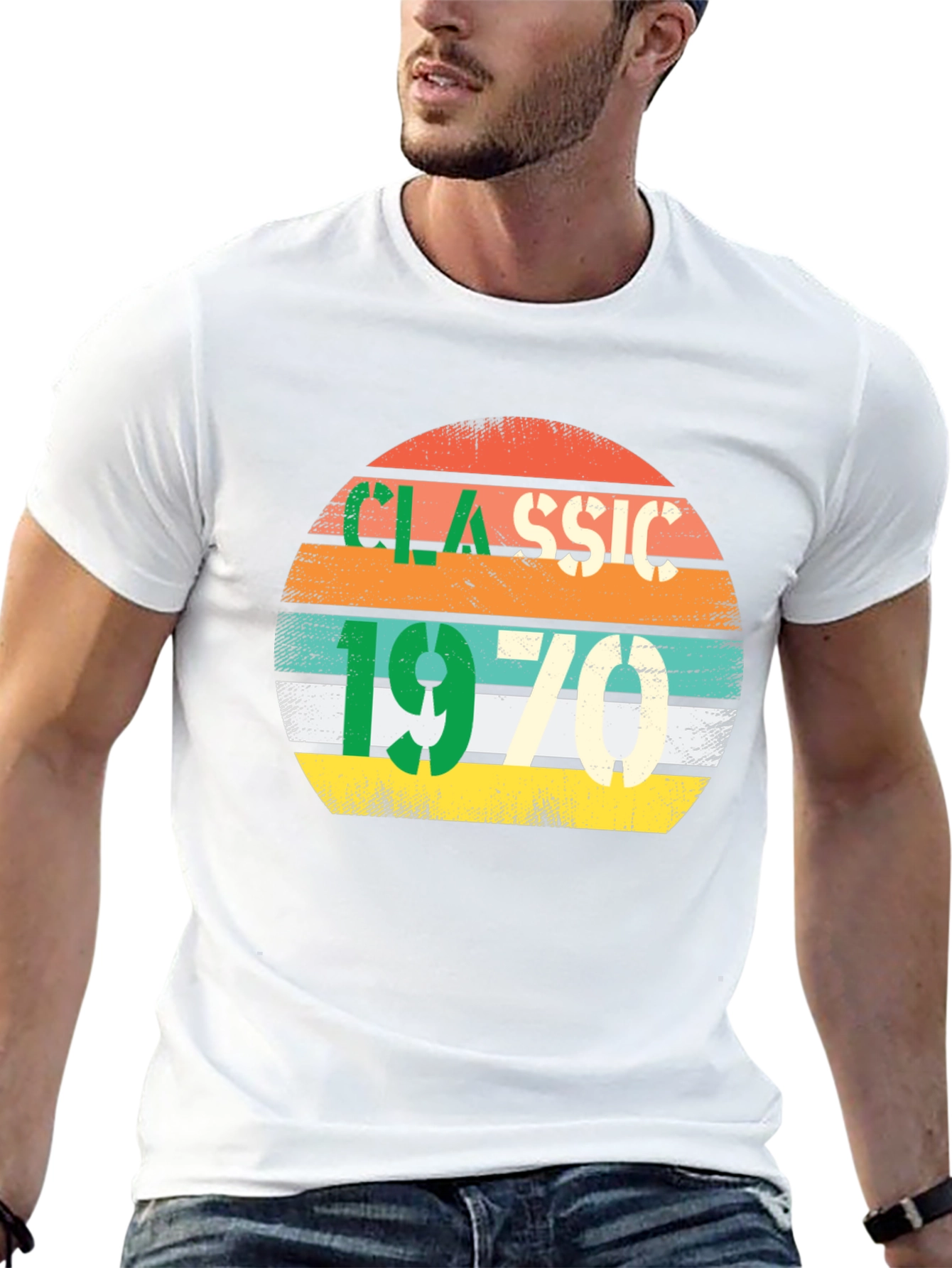 Black Vintage 1970 Classic T-Shirt view 13