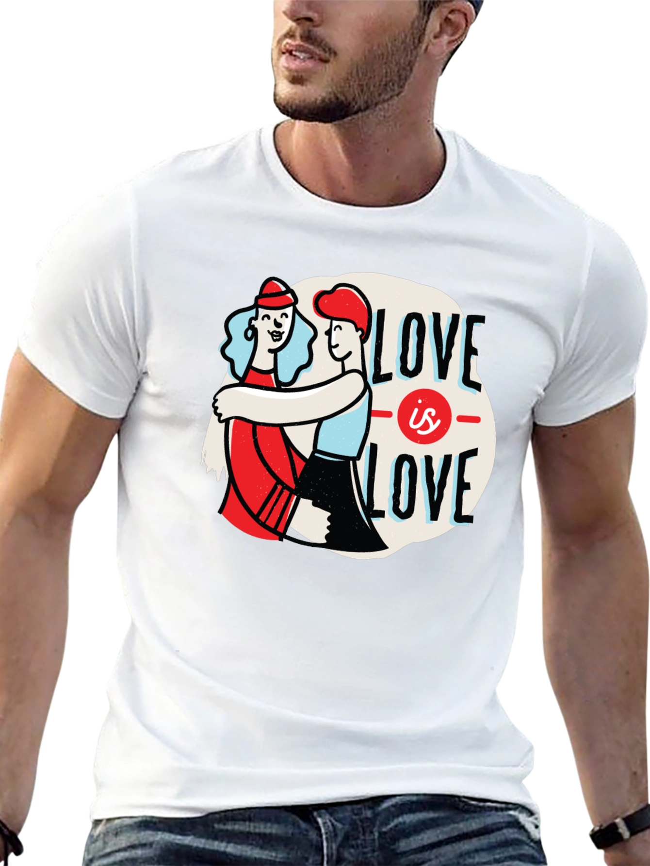 Black Love is Love Graphic T-Shirt - Unisex Pride Tee view 13