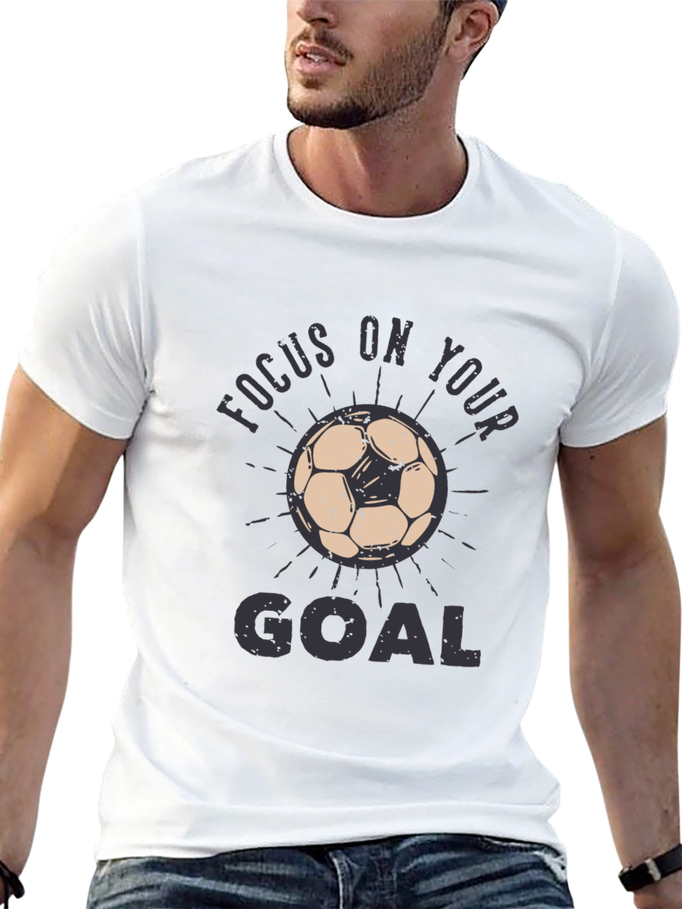 Black Focus On Your Goal Black Graphic Tee view 13