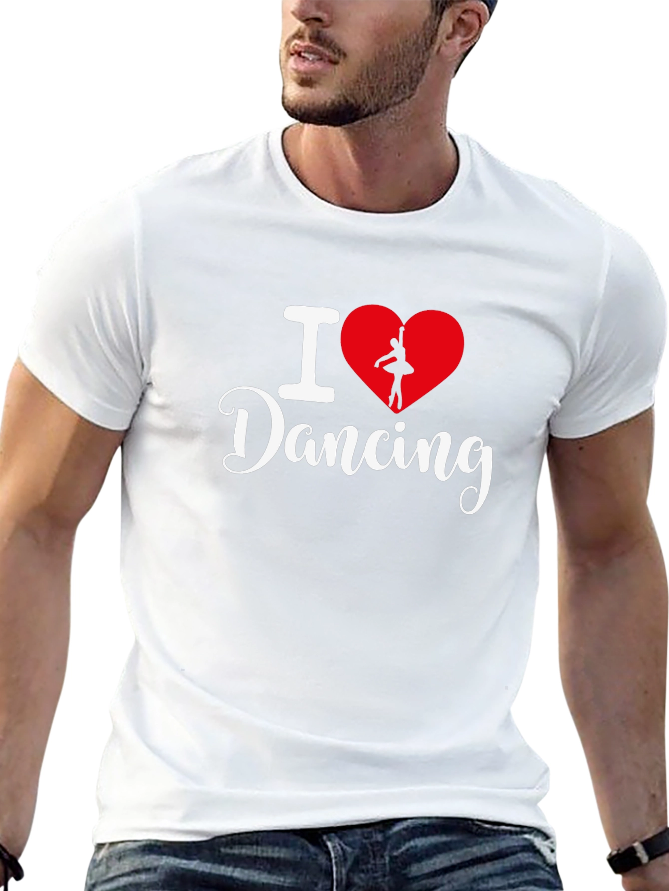 Black I Heart Dancing T-Shirt - Ballerina Silhouette Graphic Tee view 13