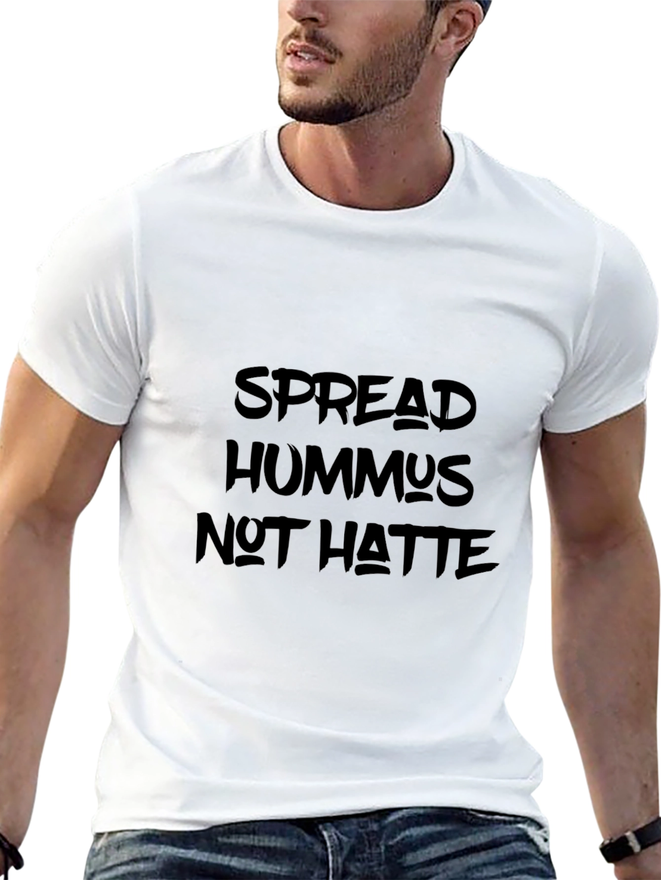 Black Spread Hummus Not Hatte T-Shirt view 13