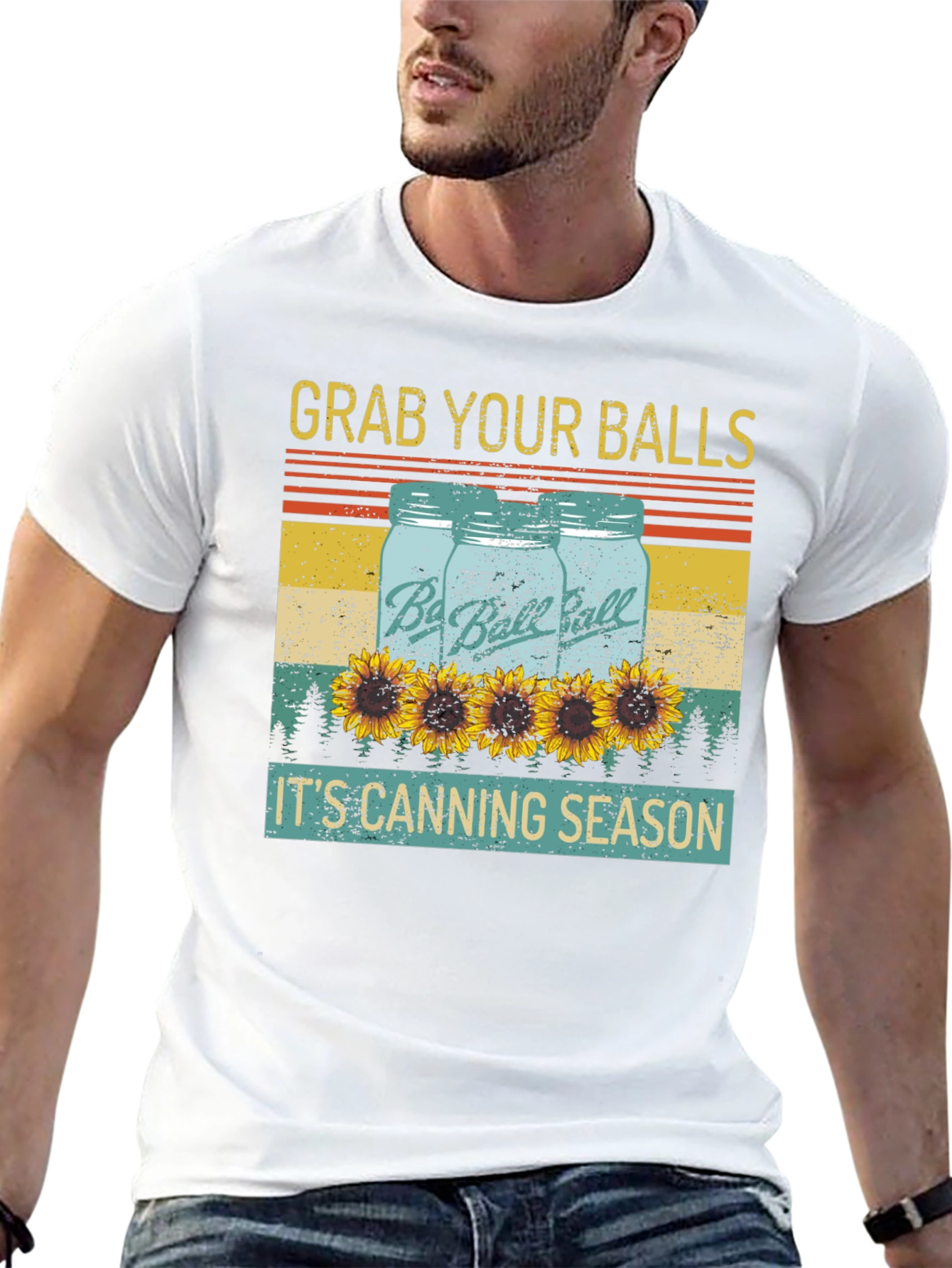 Black Grab Your Balls Canning Season T-Shirt view 13