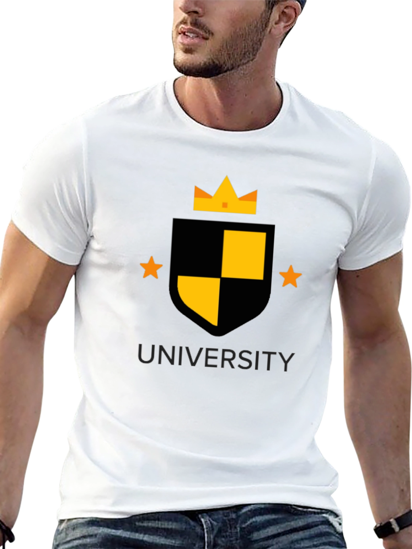 Black University Crest Graphic Tee - Black view 13