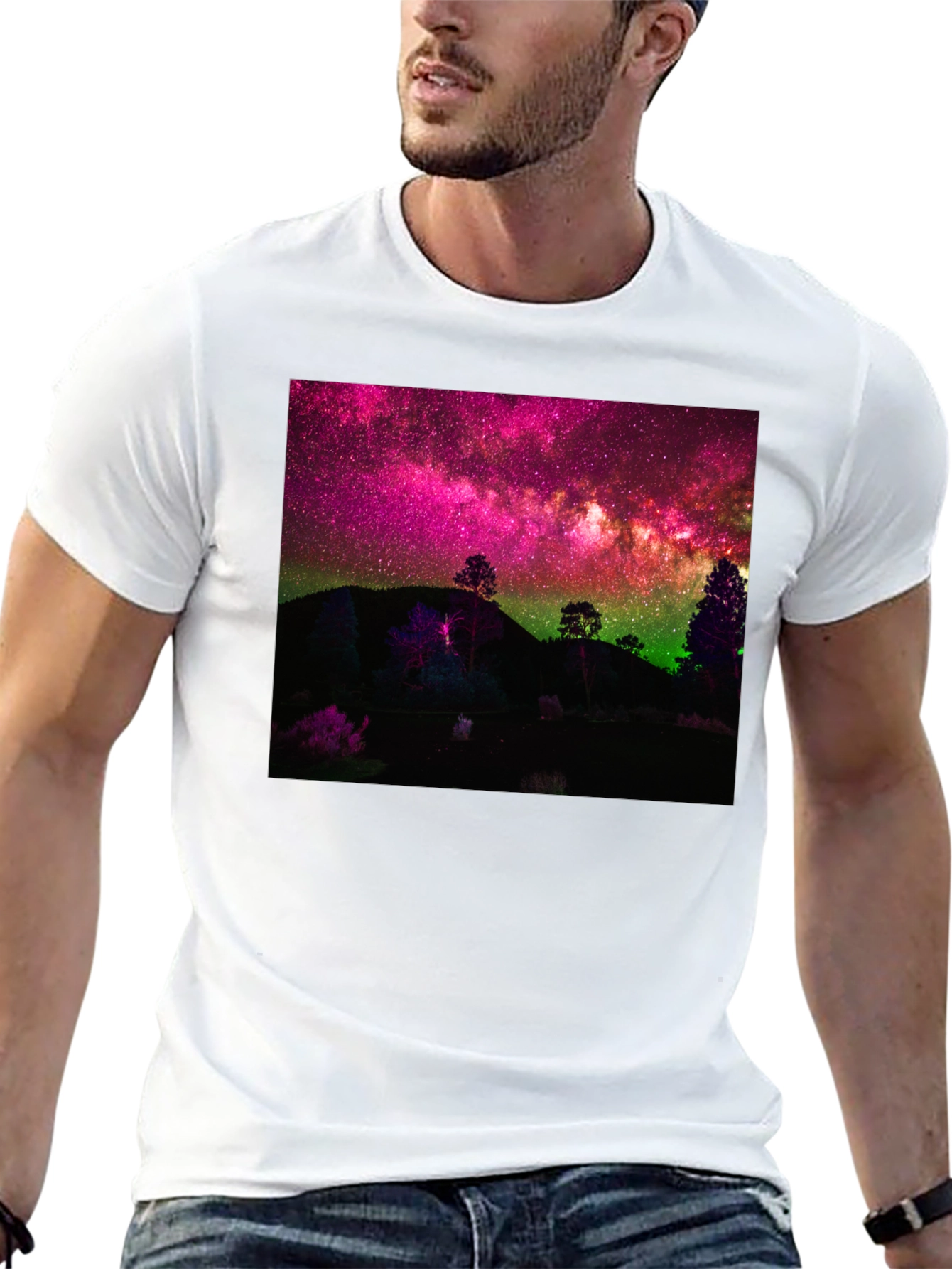 Night Sky Landscape Graphic Tee - 13