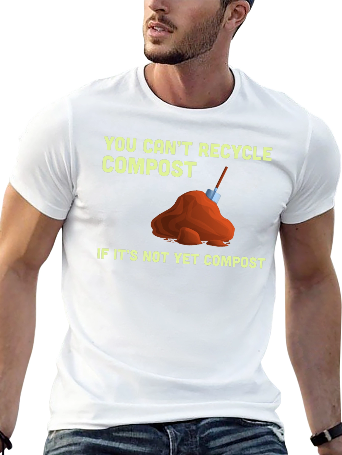 Black Funny Compost T-Shirt - Recycle Humor view 13