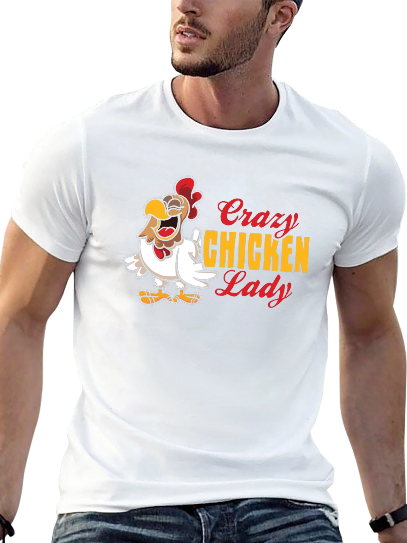 Black Crazy Chicken Lady Graphic Tee - Black view 13