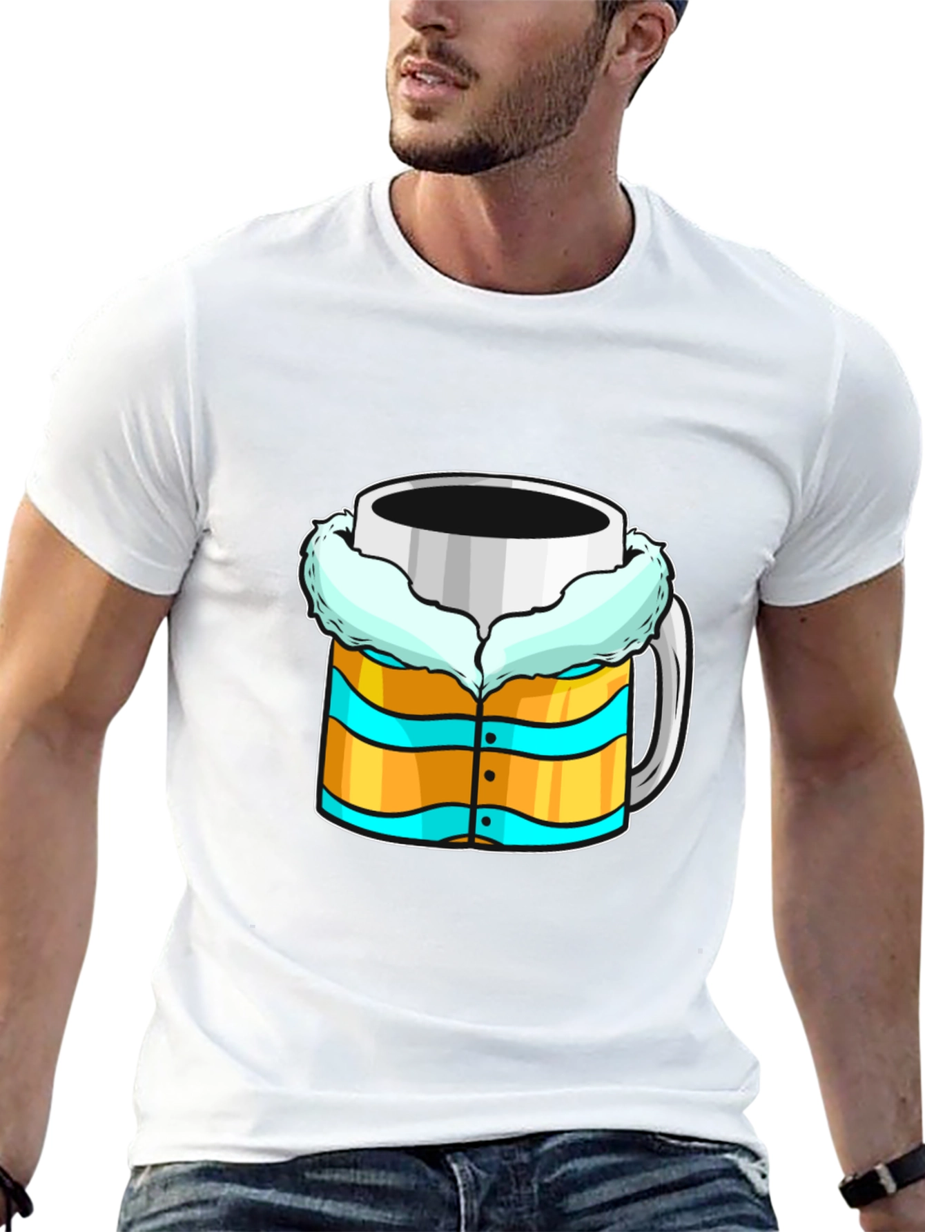 Black Fun Coffee Mug Design Tee - Black view 13