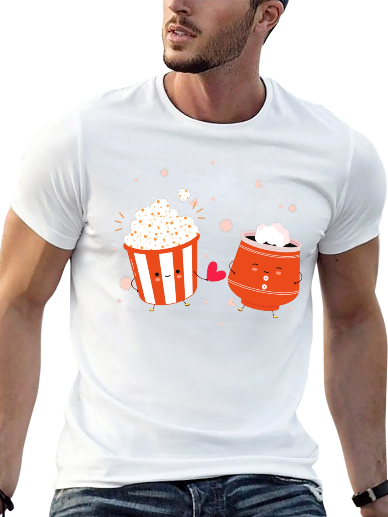 Black Cute Cartoon Snack Graphic Tee view 13