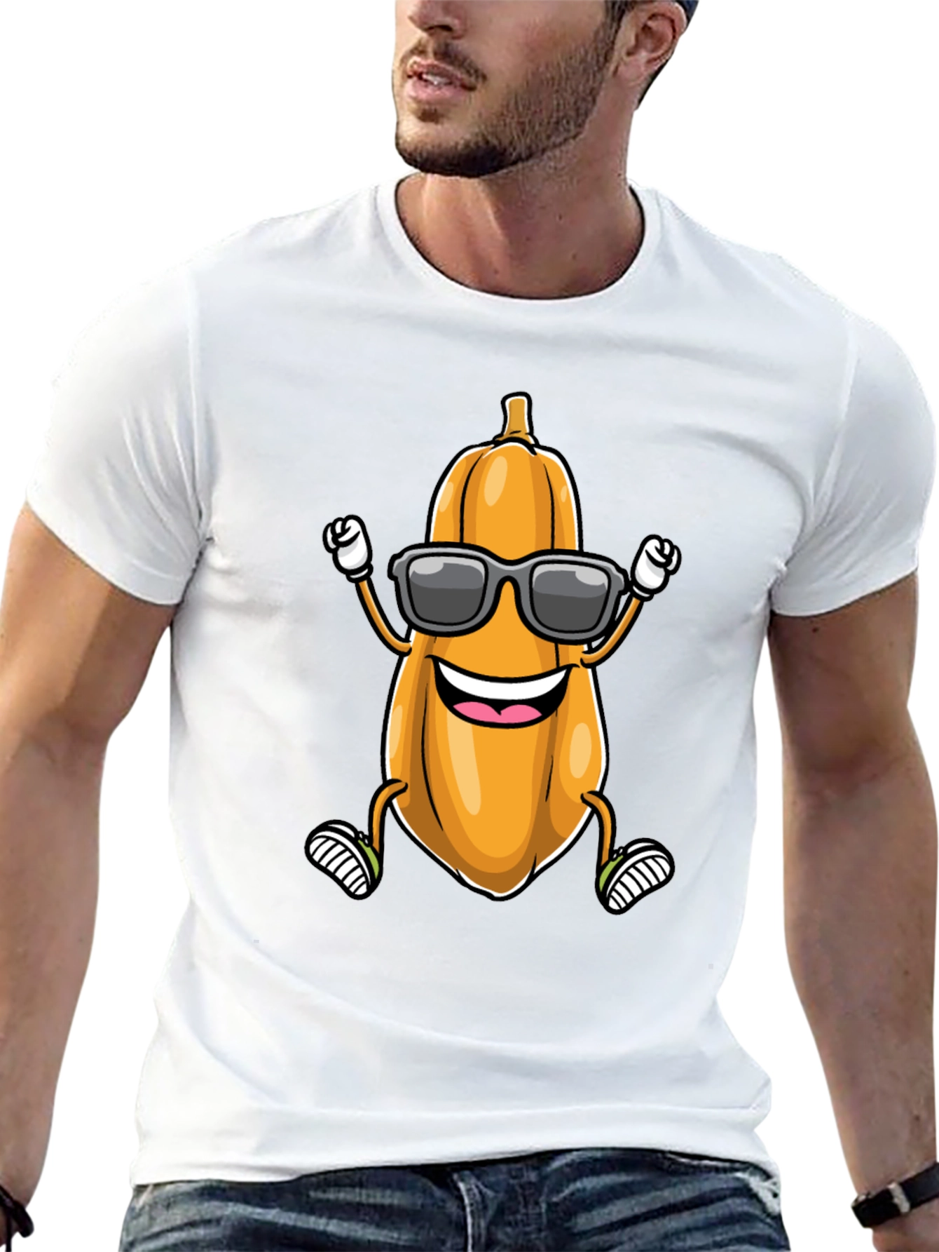 Black Cool Squash Cartoon T-Shirt view 13
