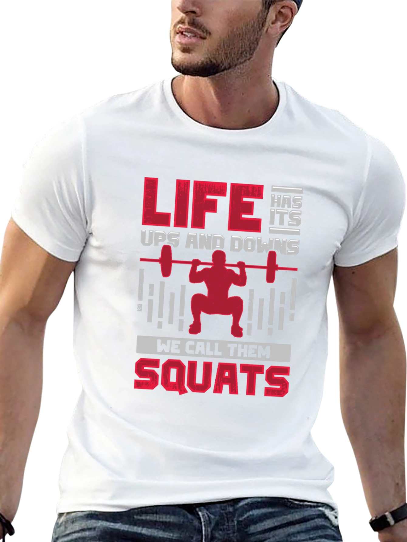 Black Life Has Its Ups & Downs Squats T-Shirt view 13