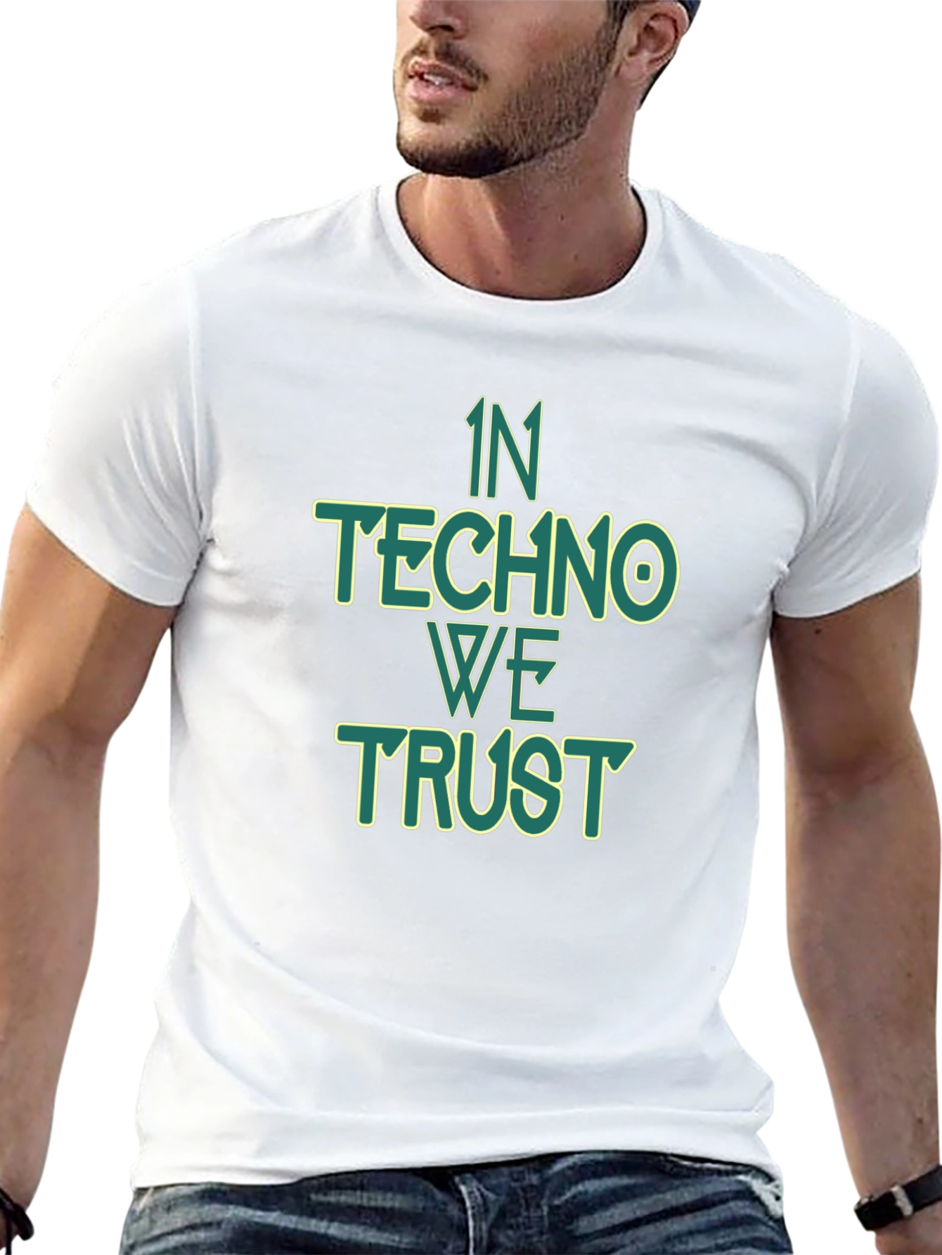 Black In Techno We Trust Graphic Tee - Black view 13