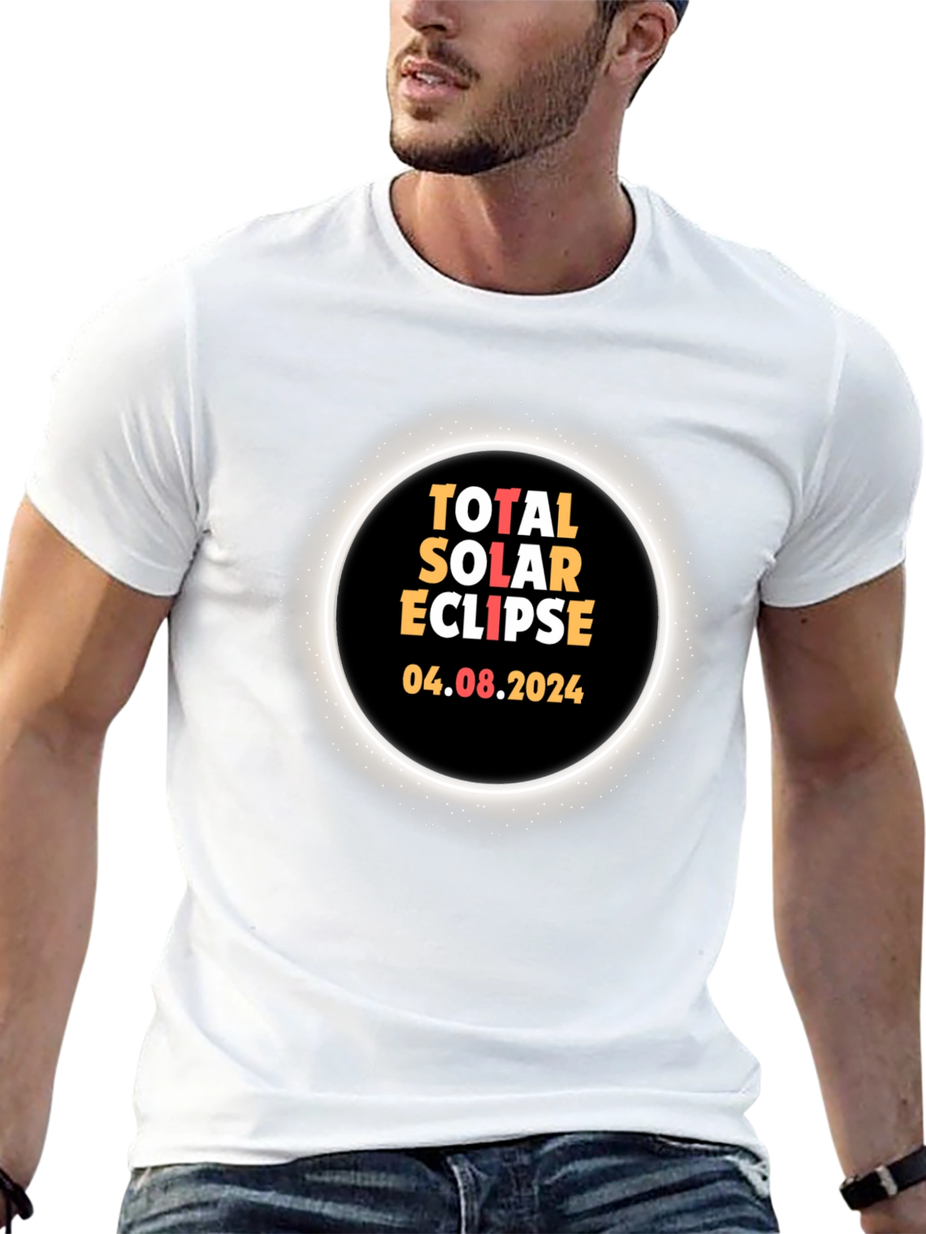 Black Total Solar Eclipse 2024 T-Shirt view 13