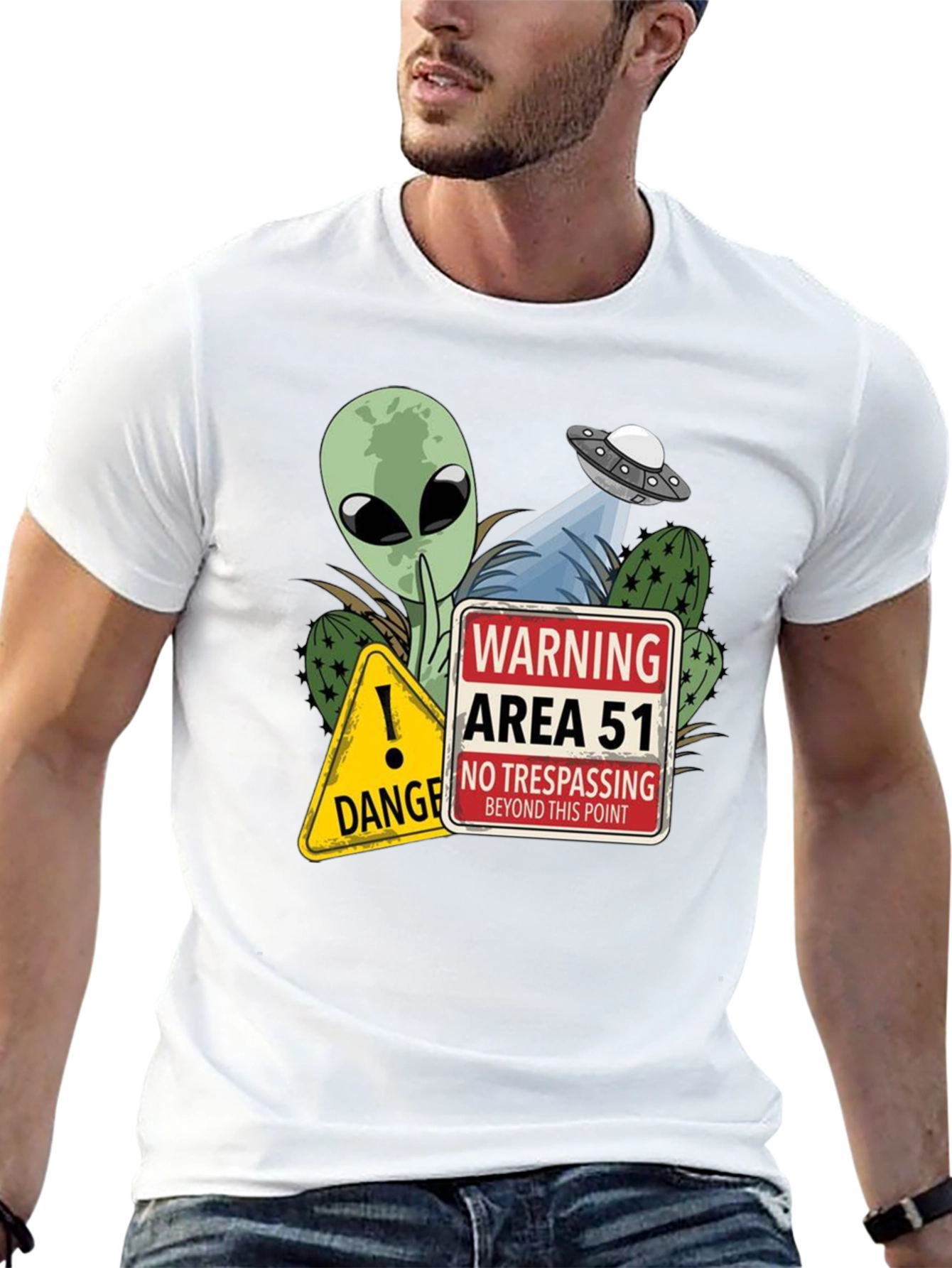 Area 51 Alien UFO Graphic T-Shirt - 13