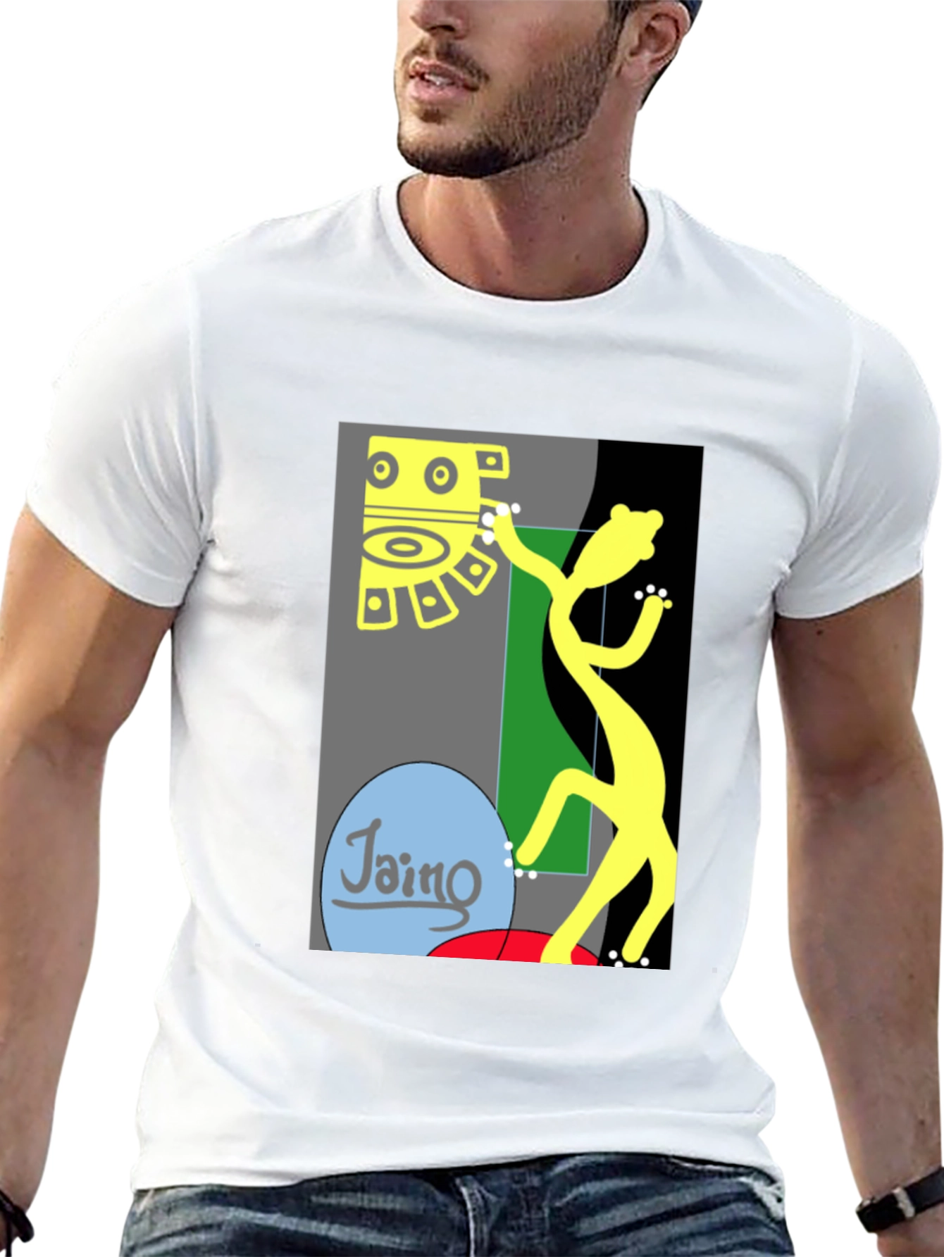 Black Abstract Art Tee - Cool Graphic Design T-Shirt view 13