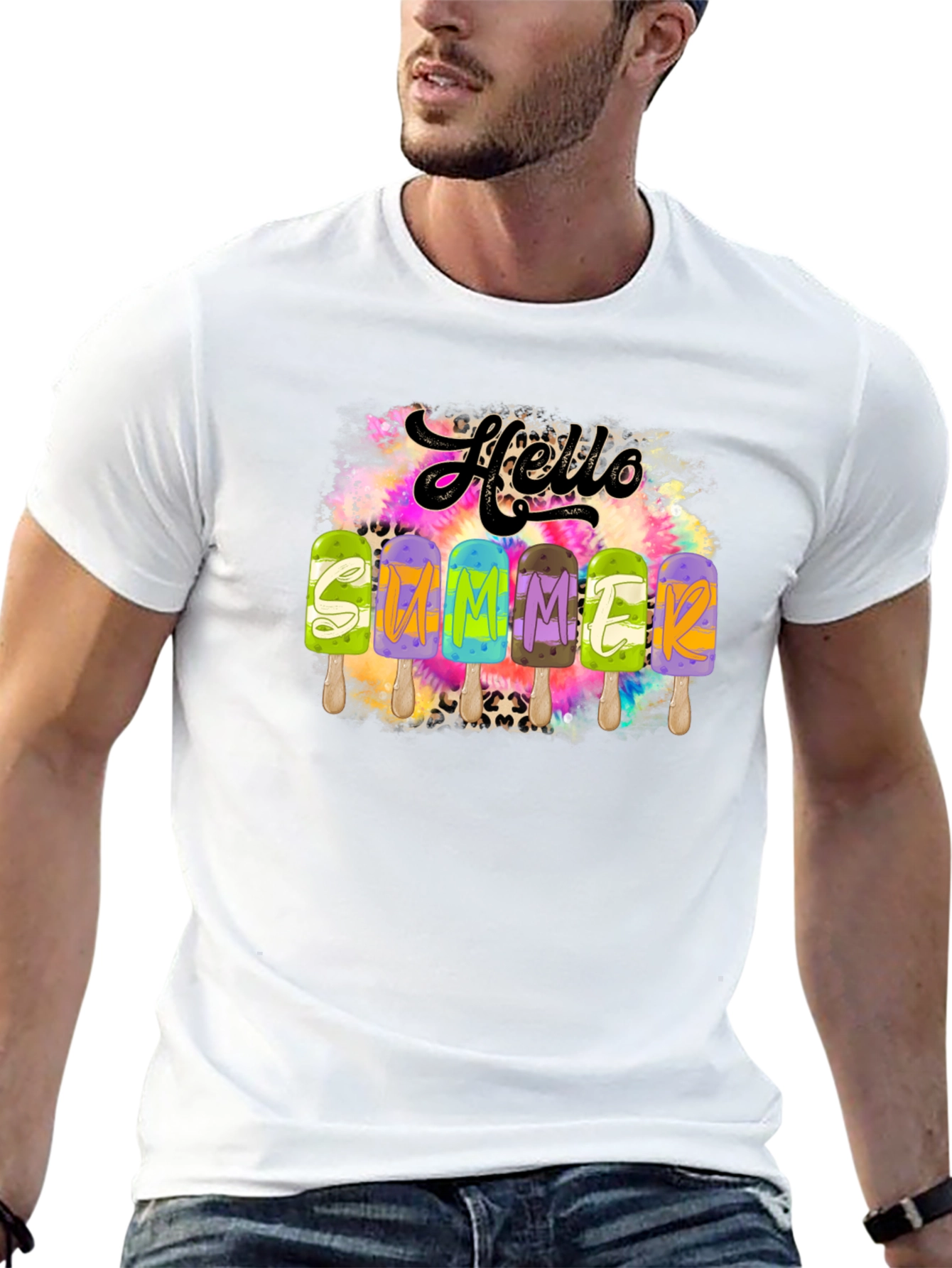 Black Hello Summer Popsicle Graphic Tee view 13