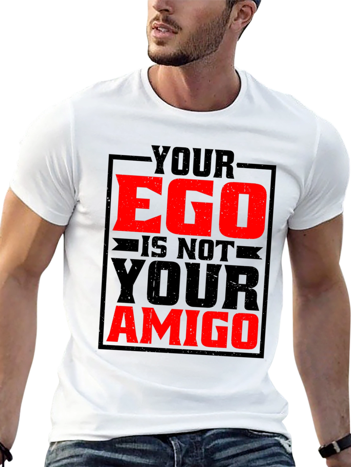 Black Your Ego Is Not Your Amigo Graphic Tee view 13