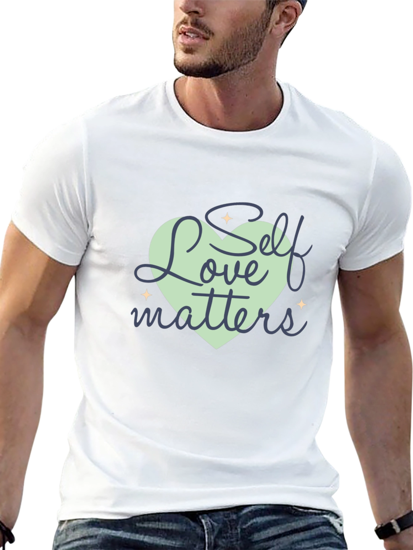 Black Self Love Matters Graphic Tee - Stylish Unisex T-Shirt view 13