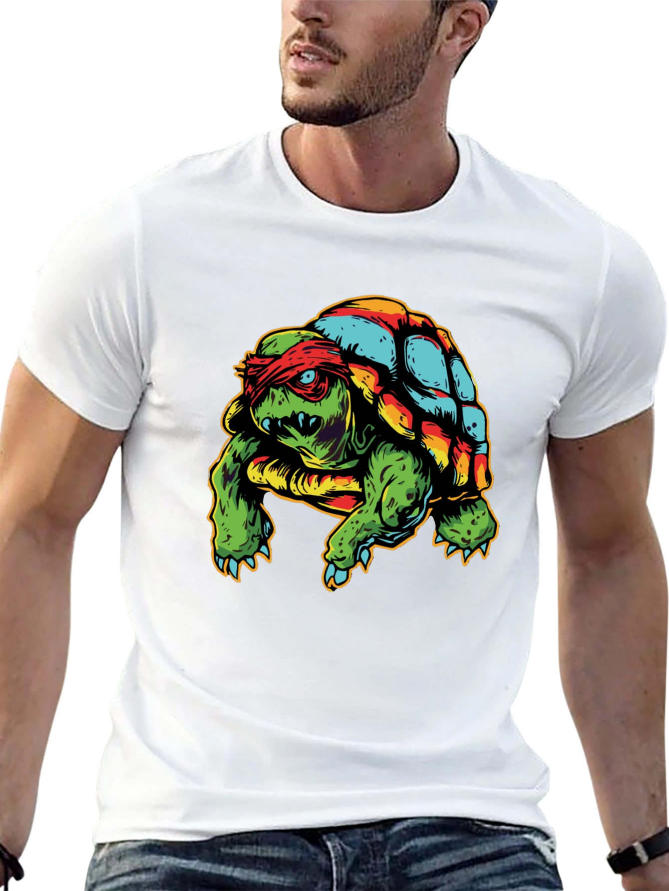 Black Ninja Turtle Graphic T-Shirt - Unique Design! view 13