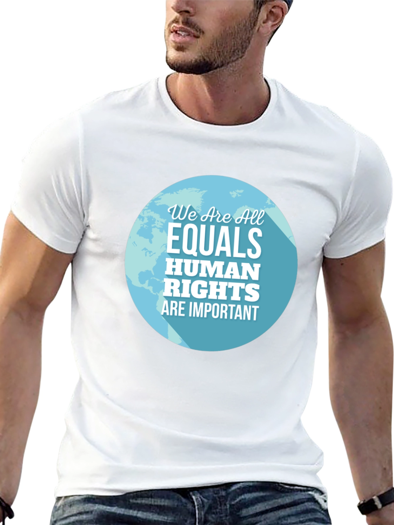 Black Equality Human Rights Graphic Tee - Black view 13