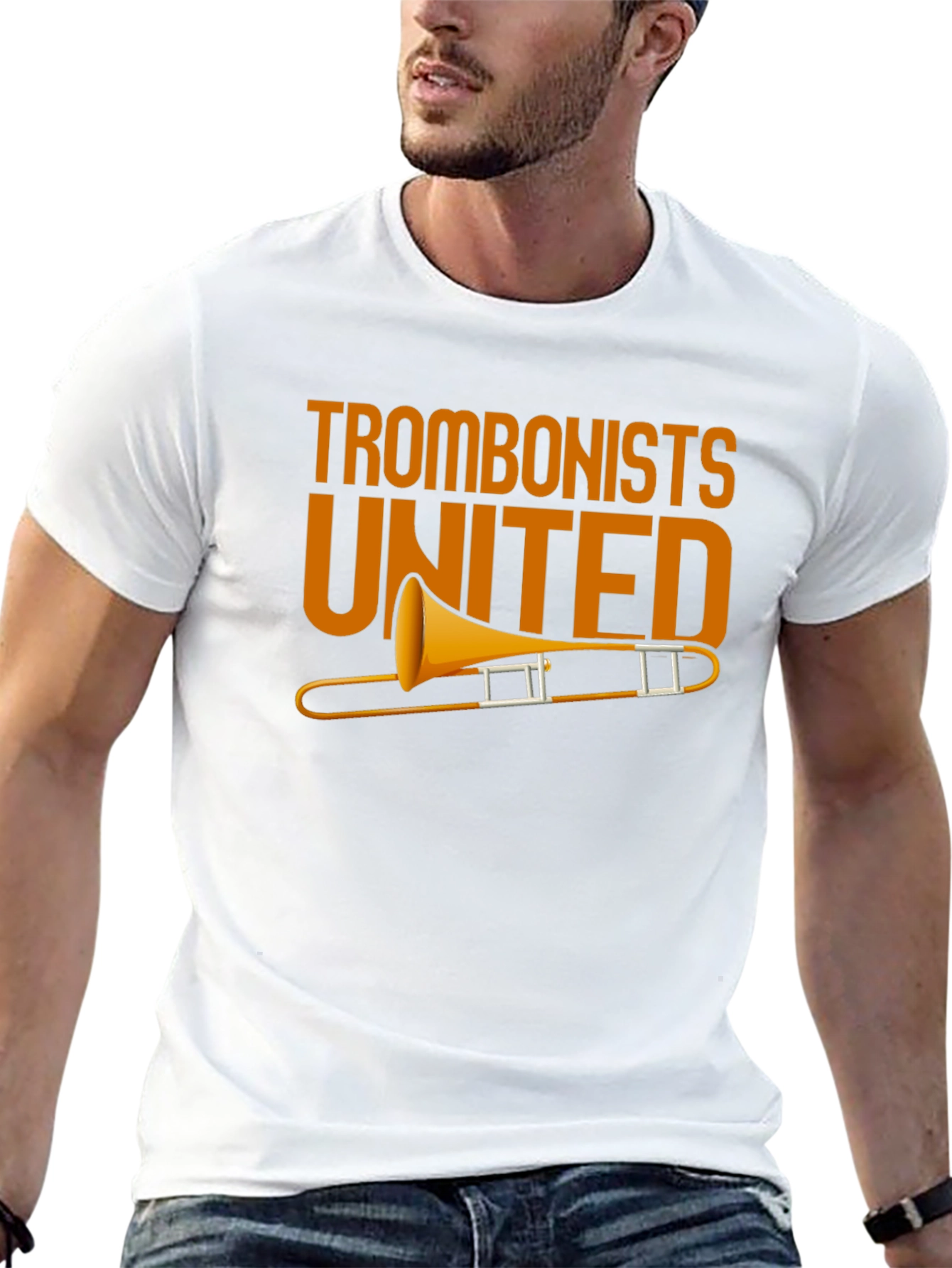 Black Trombonists United Graphic T-Shirt - Music Lover Tee view 13