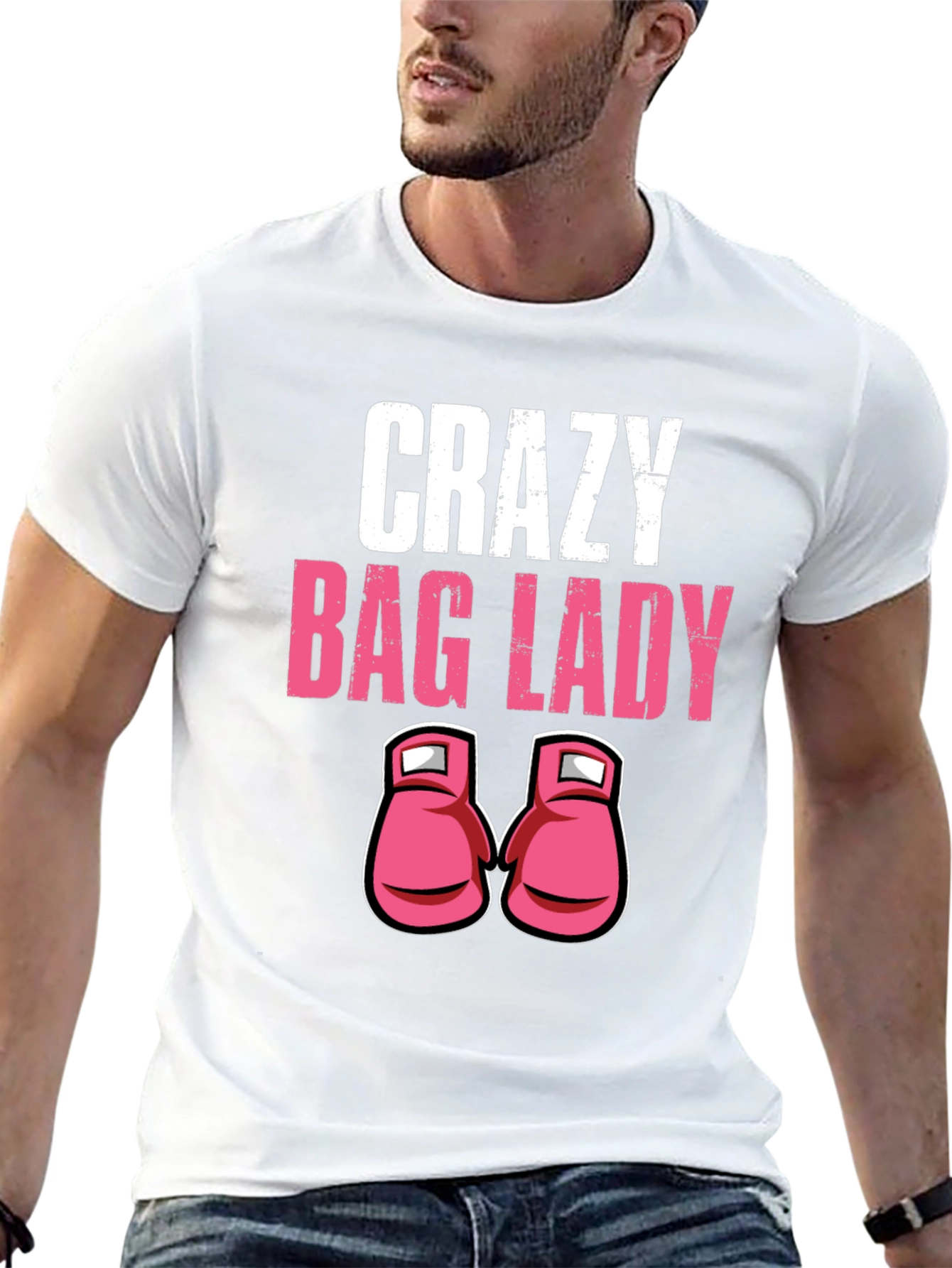 Black Crazy Bag Lady T-Shirt view 13