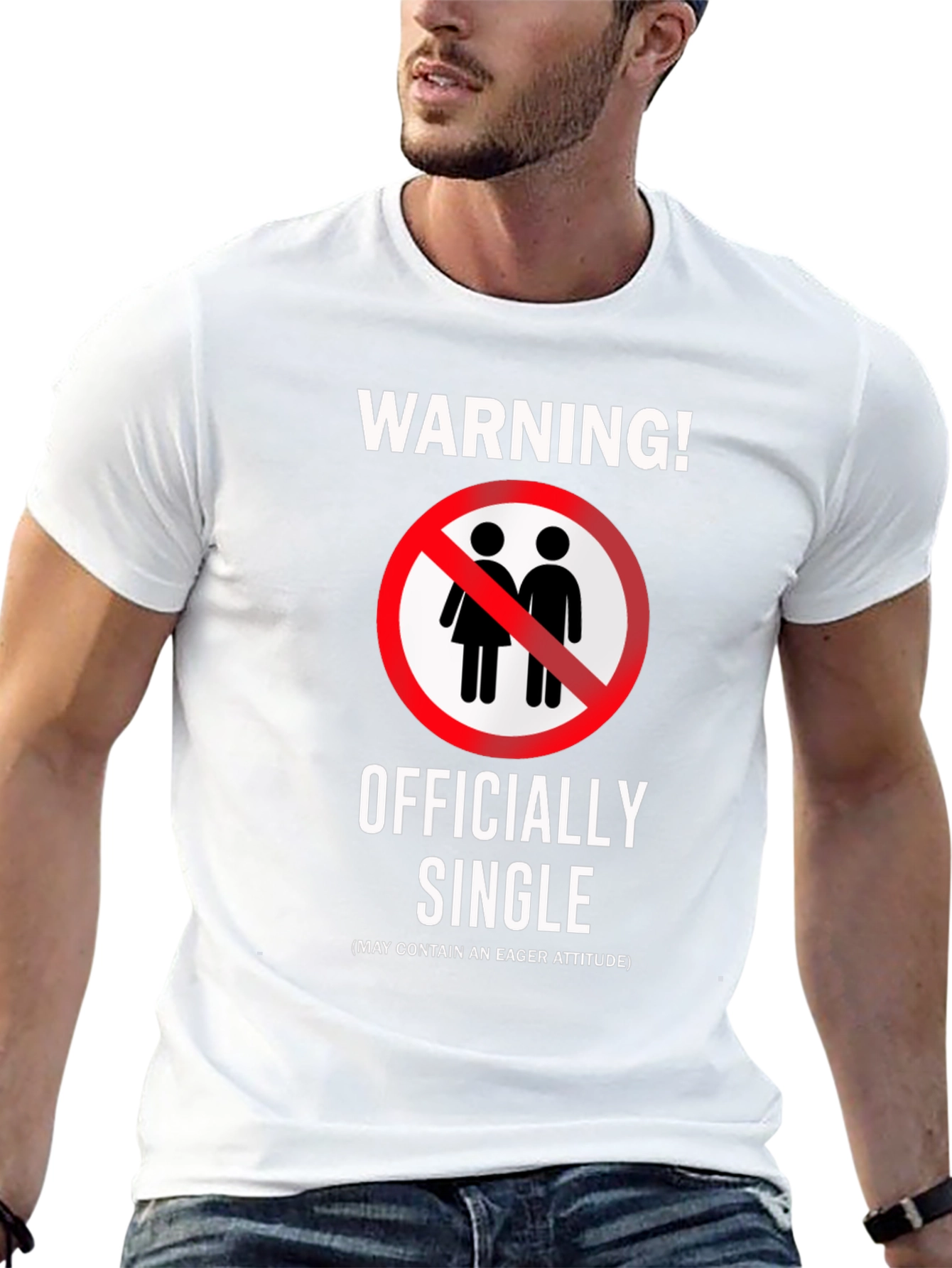 Black Officially Single Funny Novelty Graphic T-Shirt view 13