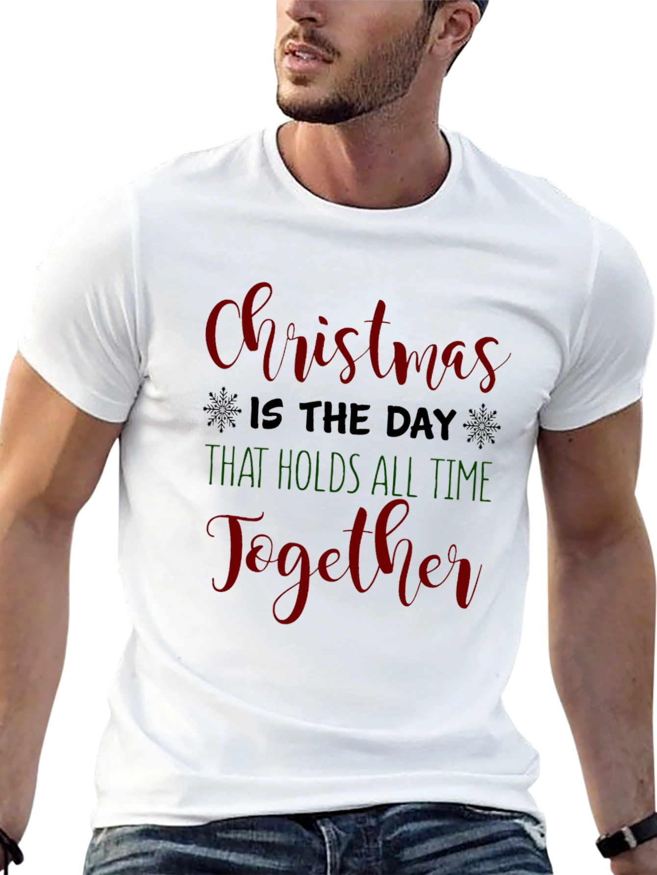 Black Christmas Day Holiday Graphic Tee Shirt view 13