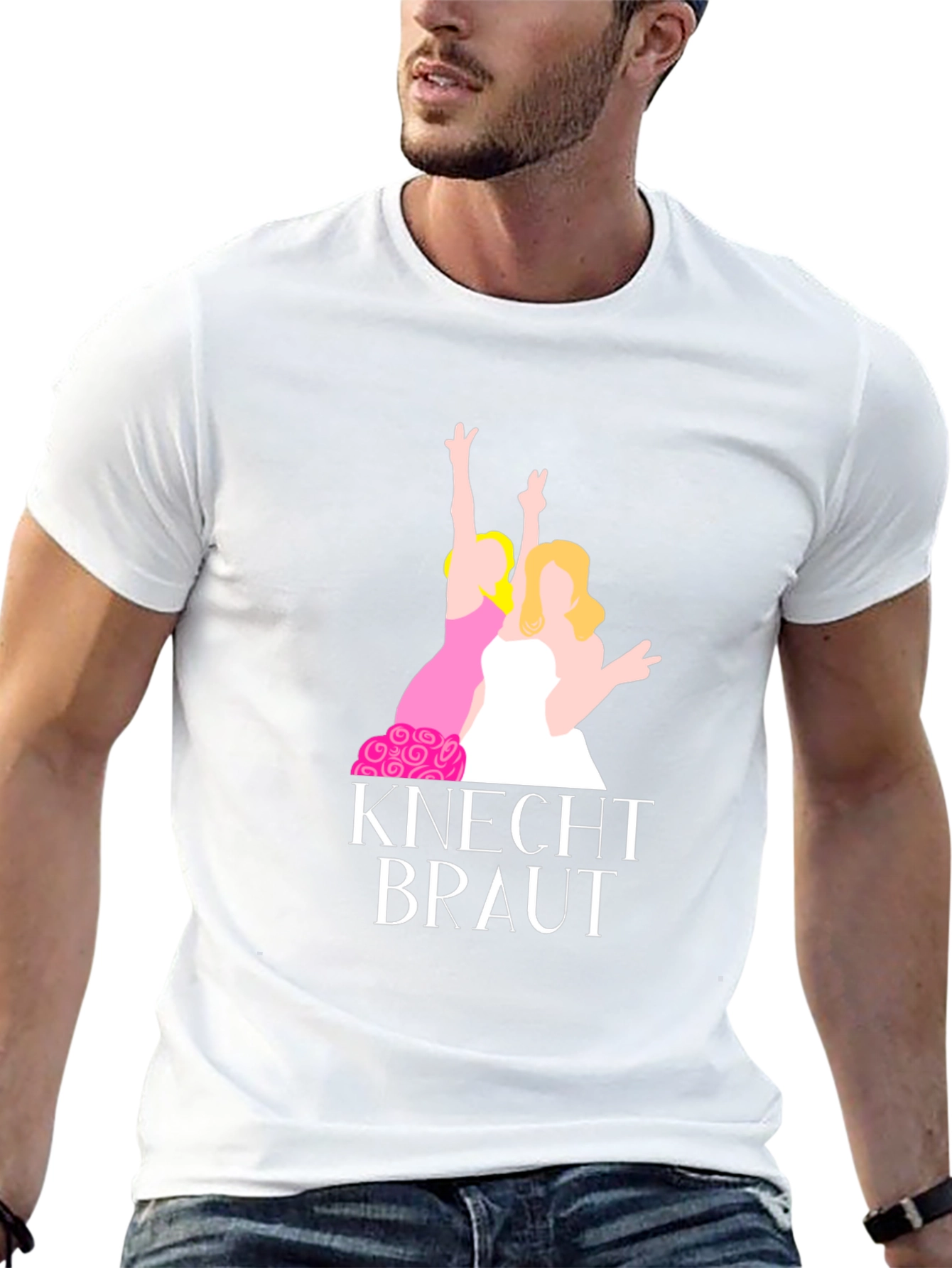 Black Knecht Braut Party T-Shirt, Stag Hen Do Top view 13