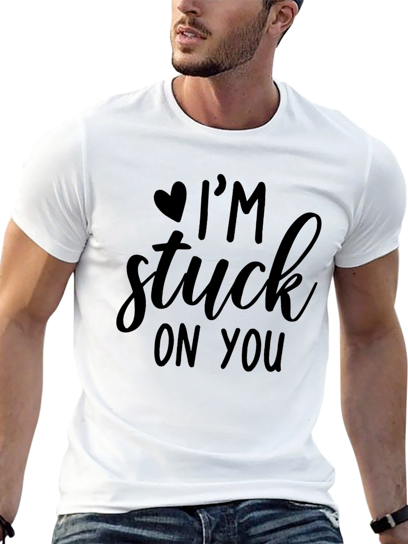 Black I'm Stuck On You Black Graphic Tee view 13
