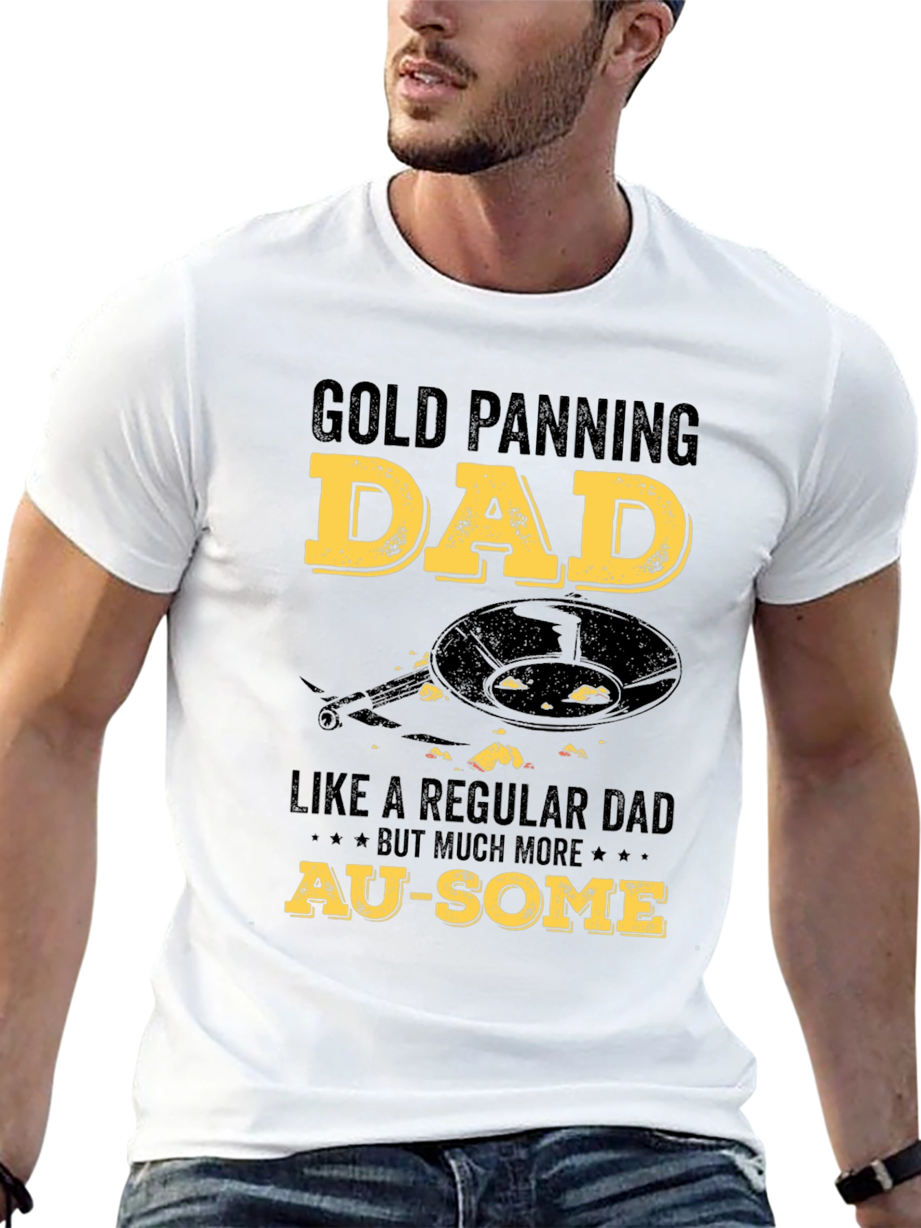 Black Gold Panning Dad T-Shirt - Au-Some Gift for Gold Miners view 13