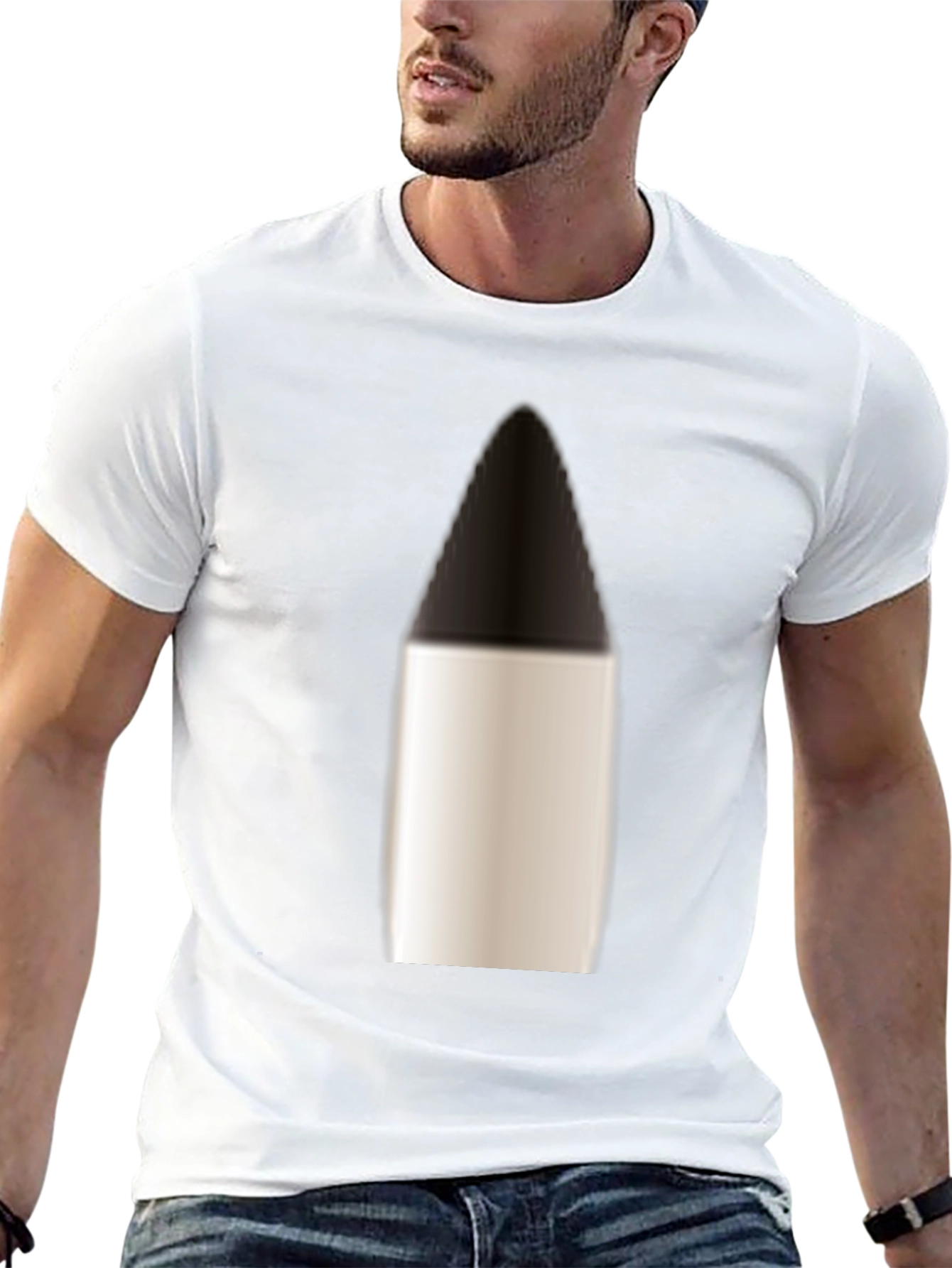 Black Bullet Graphic Print Black T-Shirt view 13