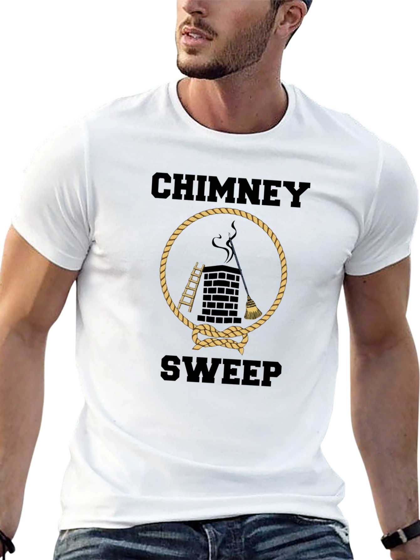 Black Chimney Sweep T-Shirt - Graphic Tee view 13