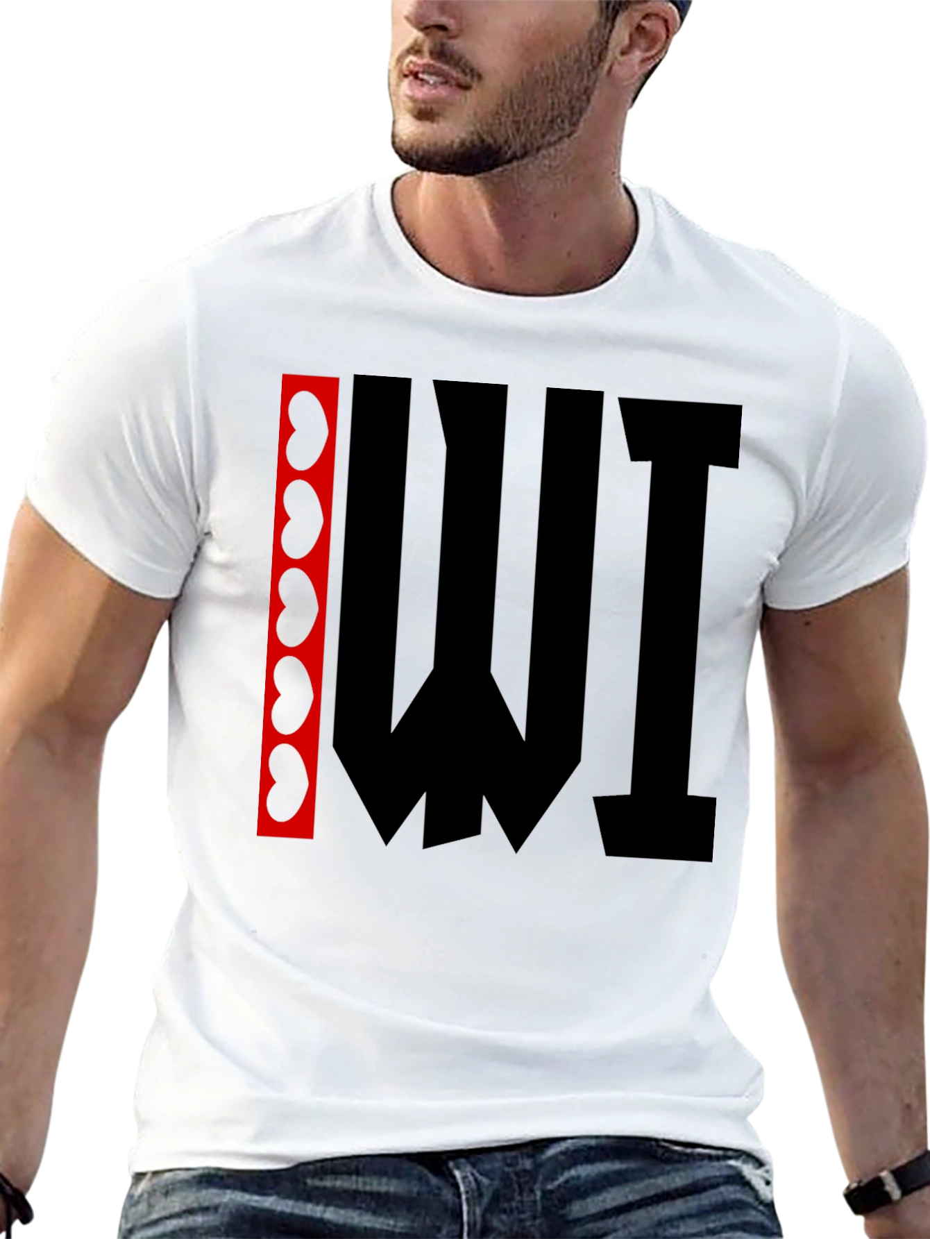 Black Abstract Graphic Print T-Shirt - Black view 13