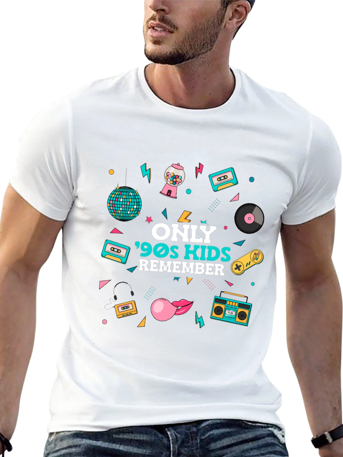 Black 90s Kids Remember Graphic T-Shirt view 13