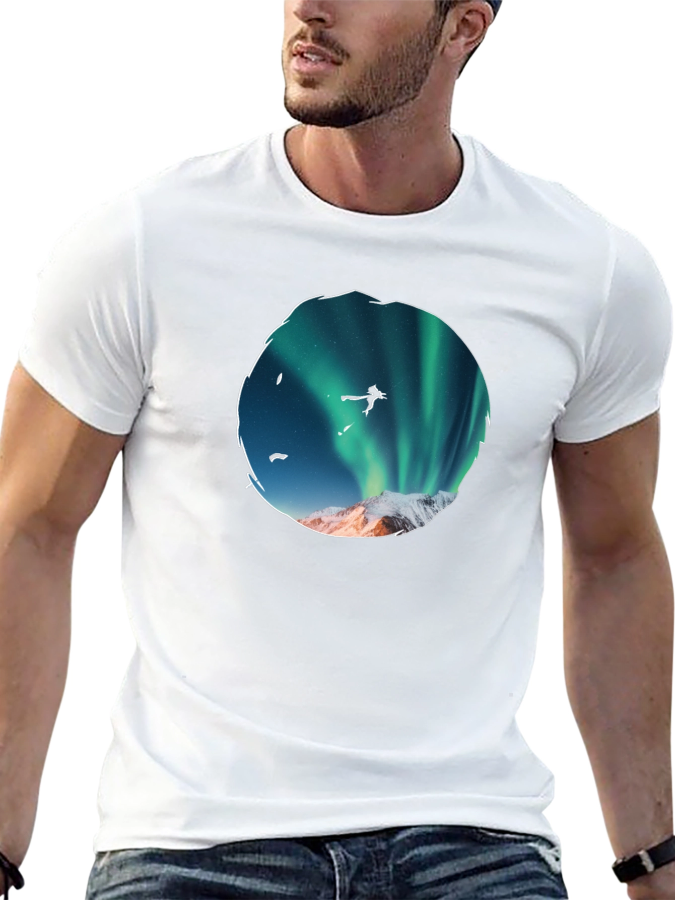 Aurora Skydiver Graphic Tee - Black - 13
