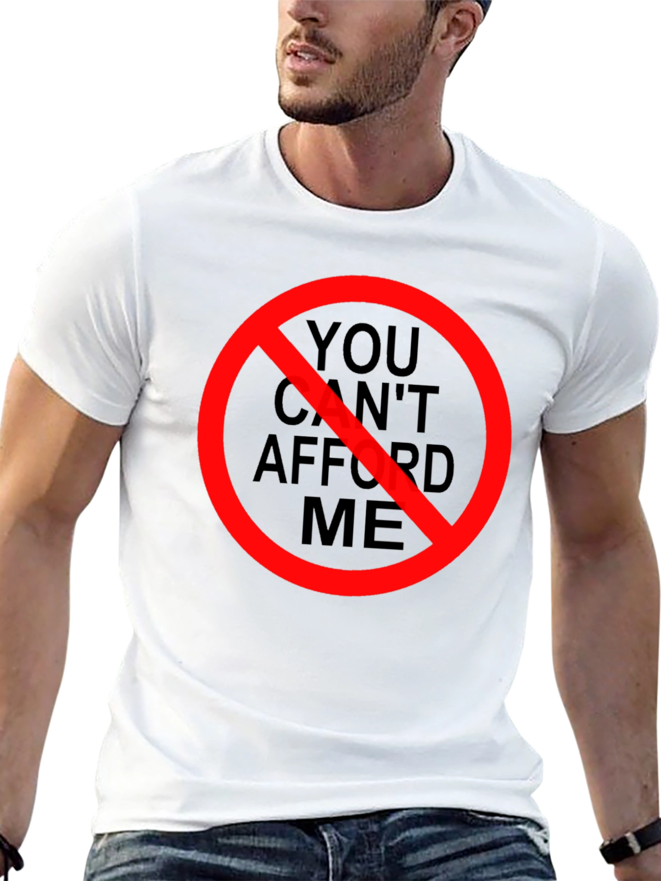 Black You Can't Afford Me T-Shirt - Black Graphic Tee view 13