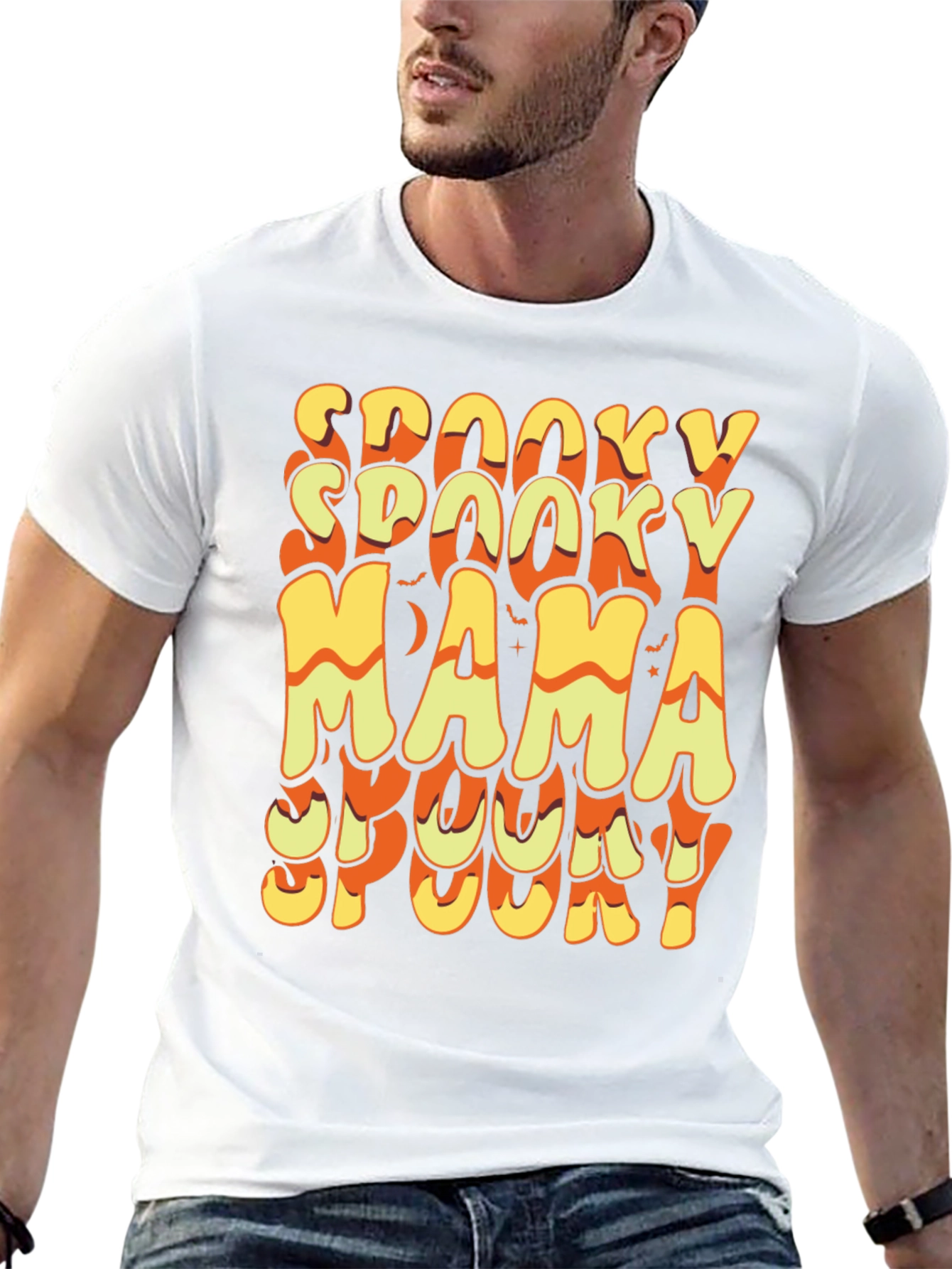 Black Spooky Mama Halloween T-Shirt view 13