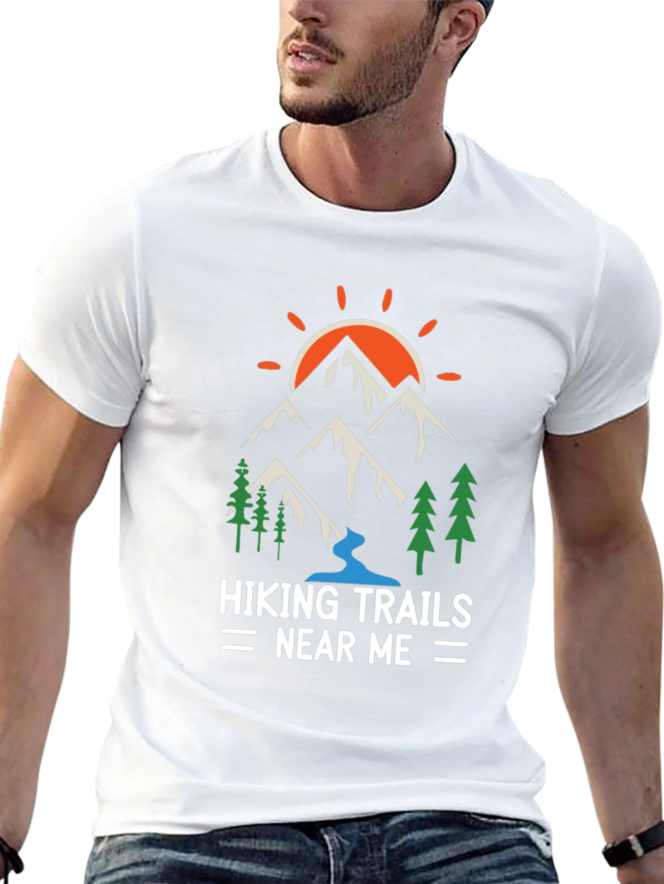 Black Hiking Trails Graphic Tee view 13