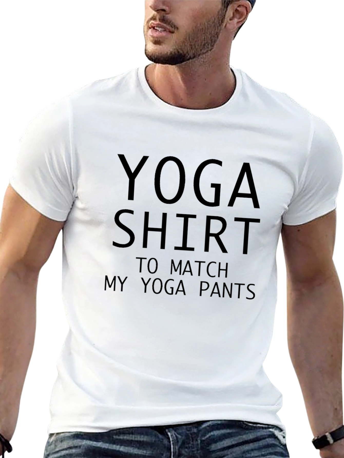 Black Yoga Shirt to Match My Yoga Pants - Funny Workout Tee view 13