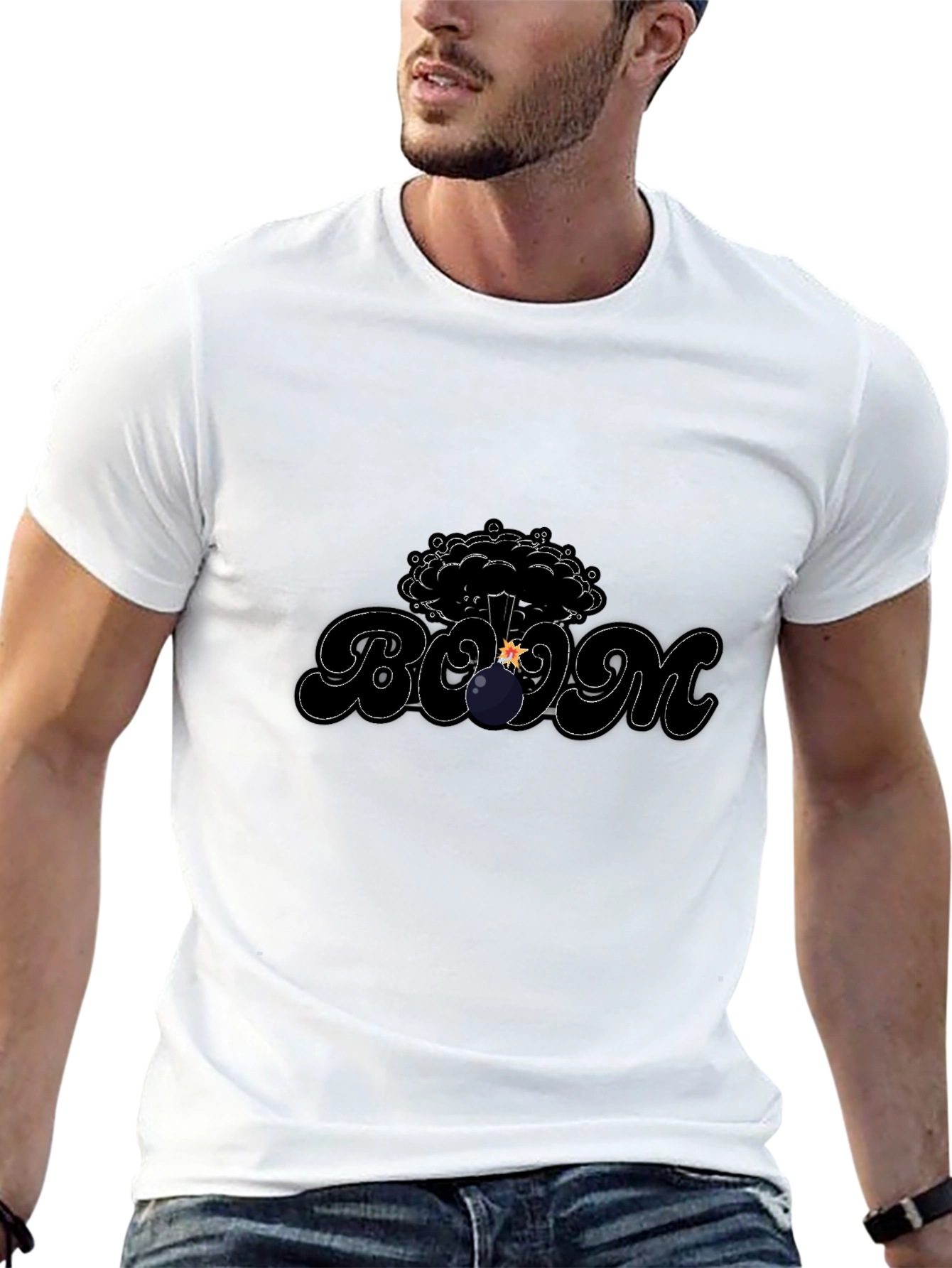 Black Boom Graphic T-Shirt - Explosive Style view 13