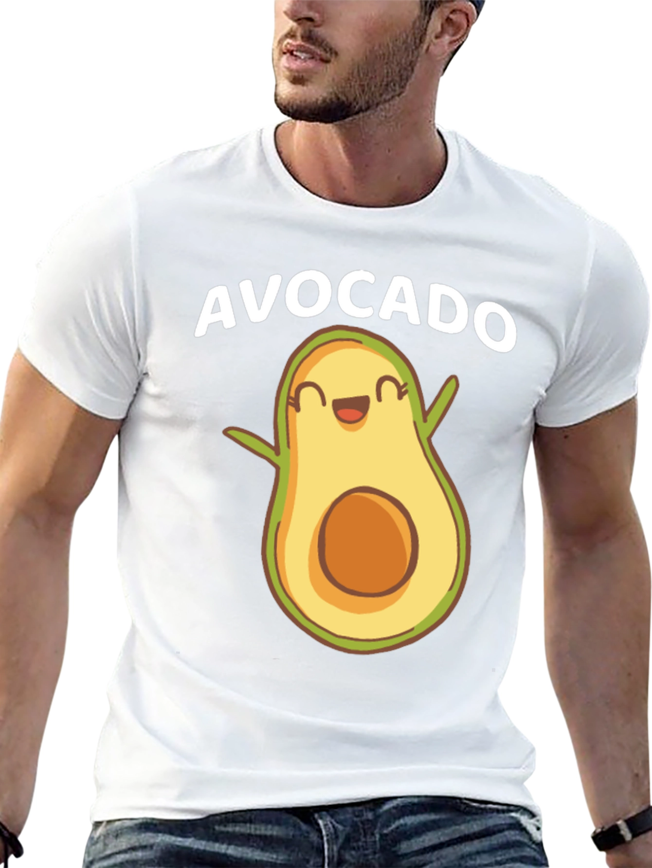 Black Funny Avocado Graphic Tee - Black view 13