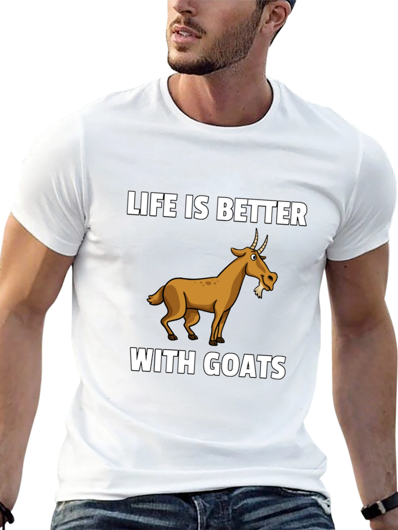 Black Life is Better with Goats Graphic T-Shirt view 13