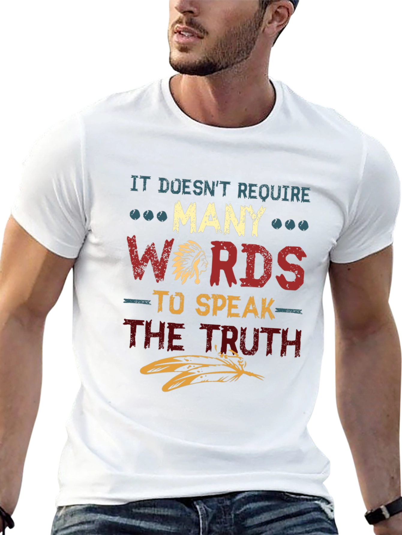 Black Truthful Words Graphic Tee - Stylish Cotton Blend view 13