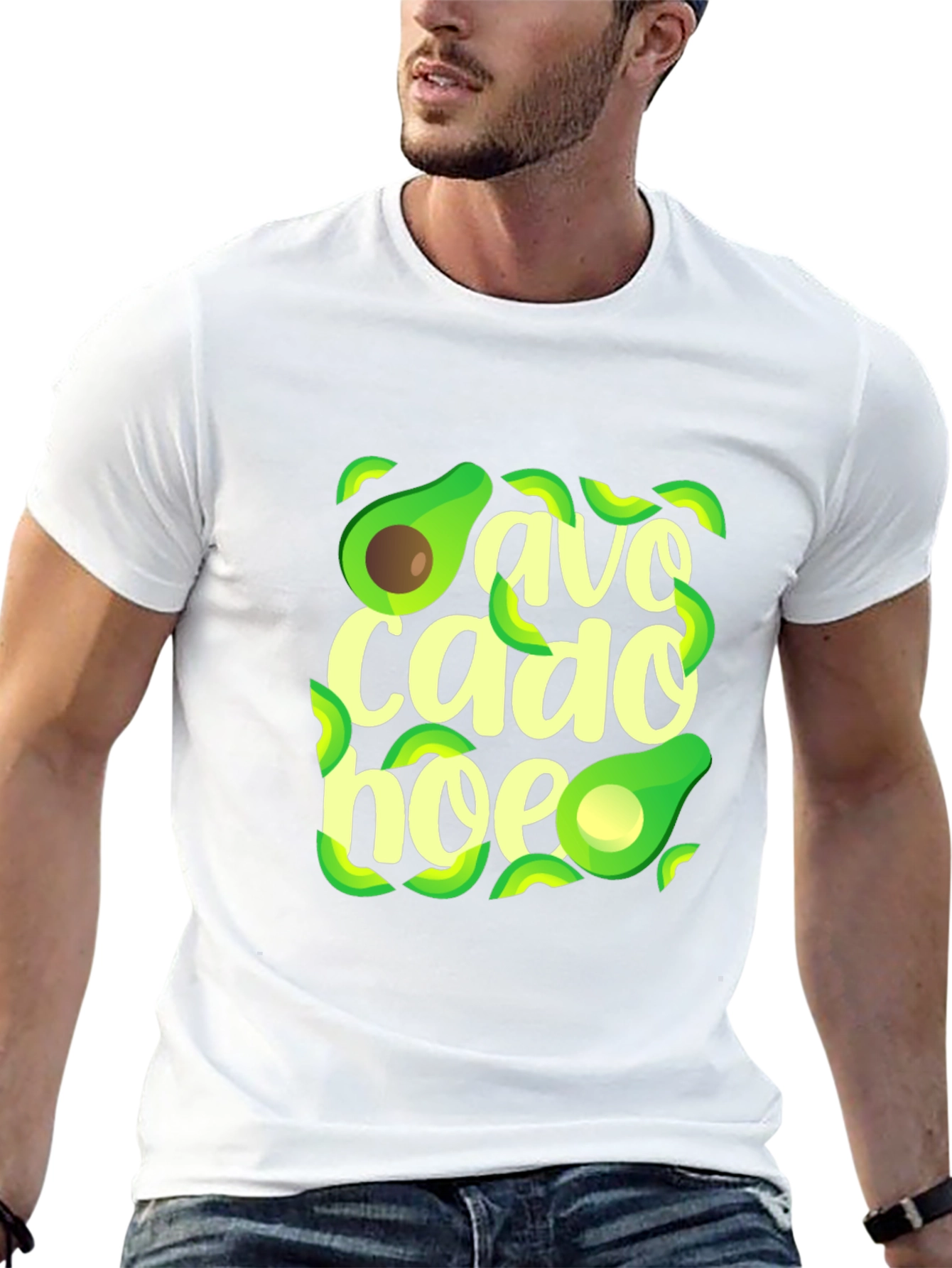 Black Avocado Hoe T-Shirt - Trendy Graphic Tee view 13