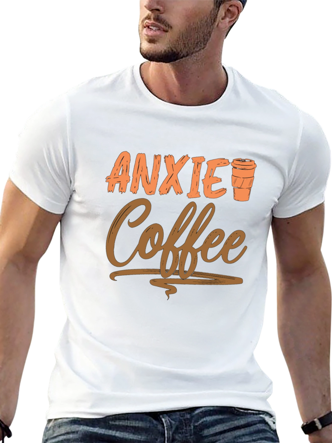 Black Anxiety Coffee Graphic Tee - Relaxed Style view 13