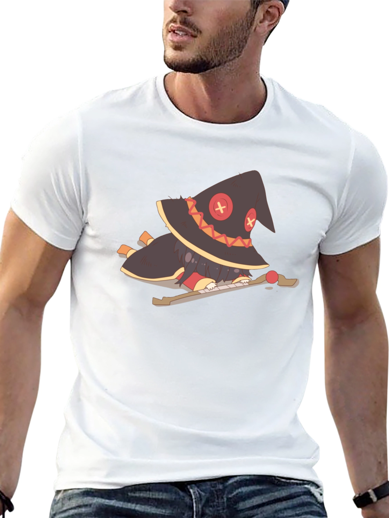 Black Anime Character Graphic Black T-Shirt view 13